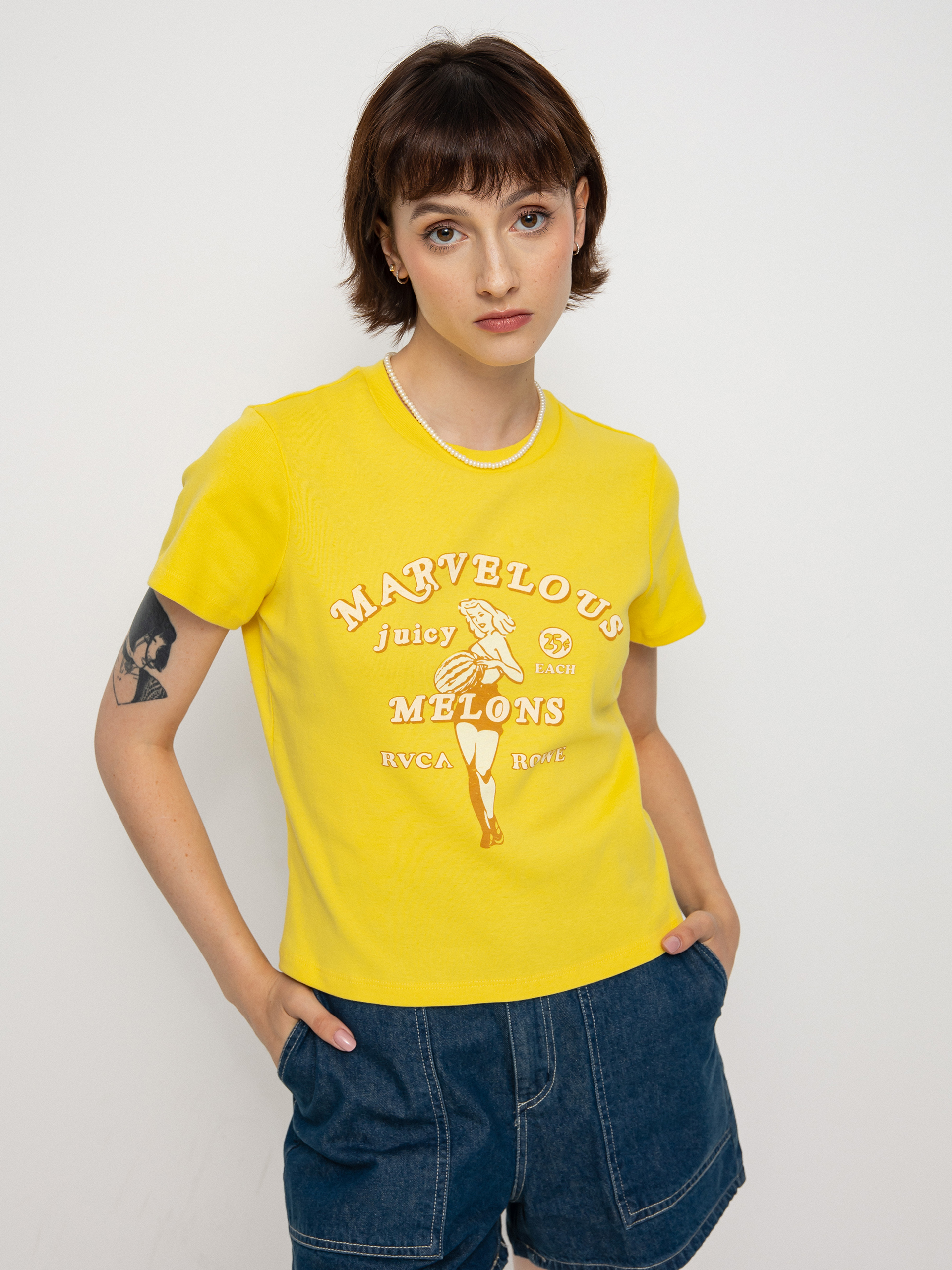 Tricou RVCA Marvelous Melons Wmn (yellow fade)