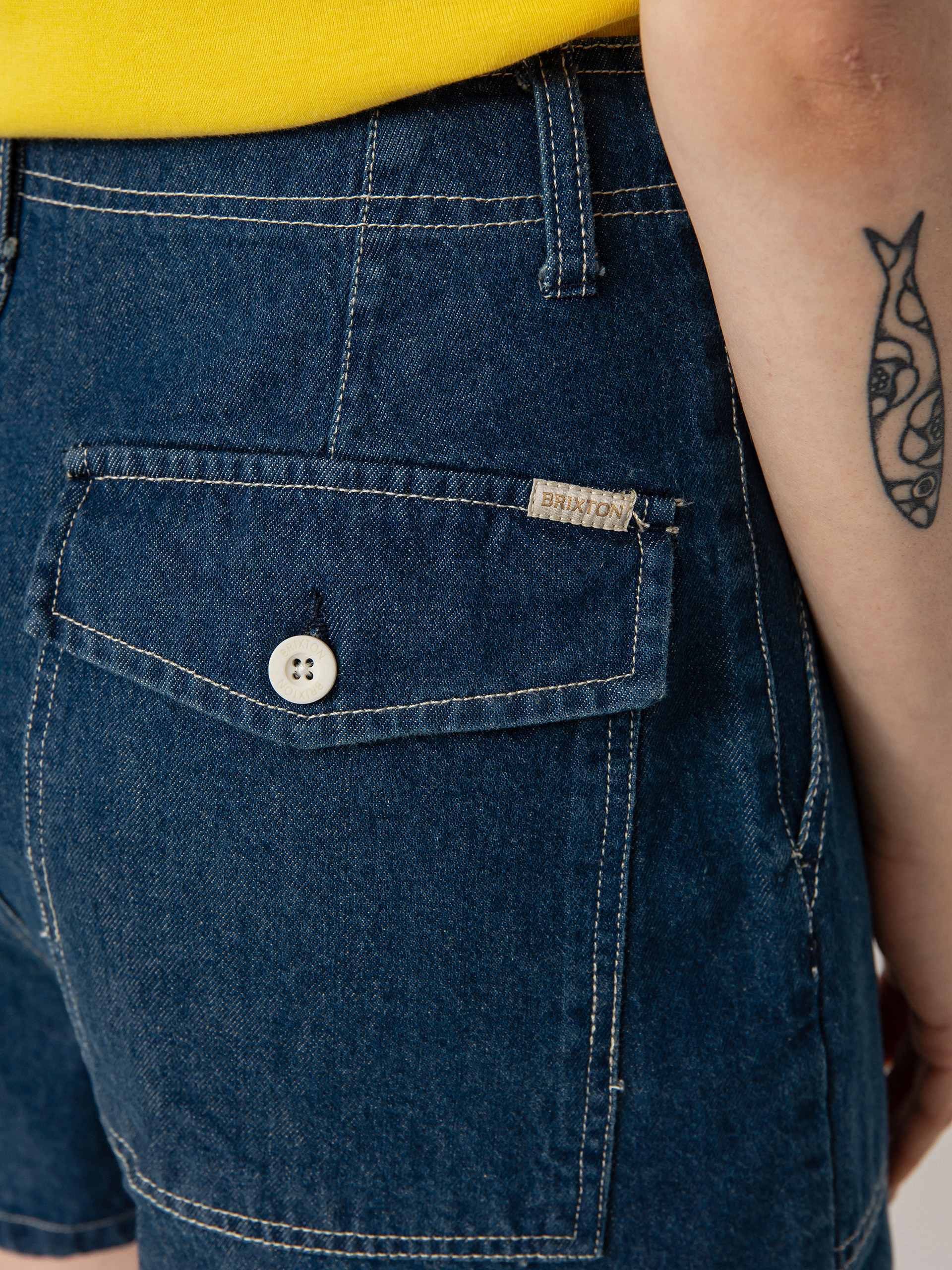 Șort Brixton Vancouver Wmn (indigo rinse)