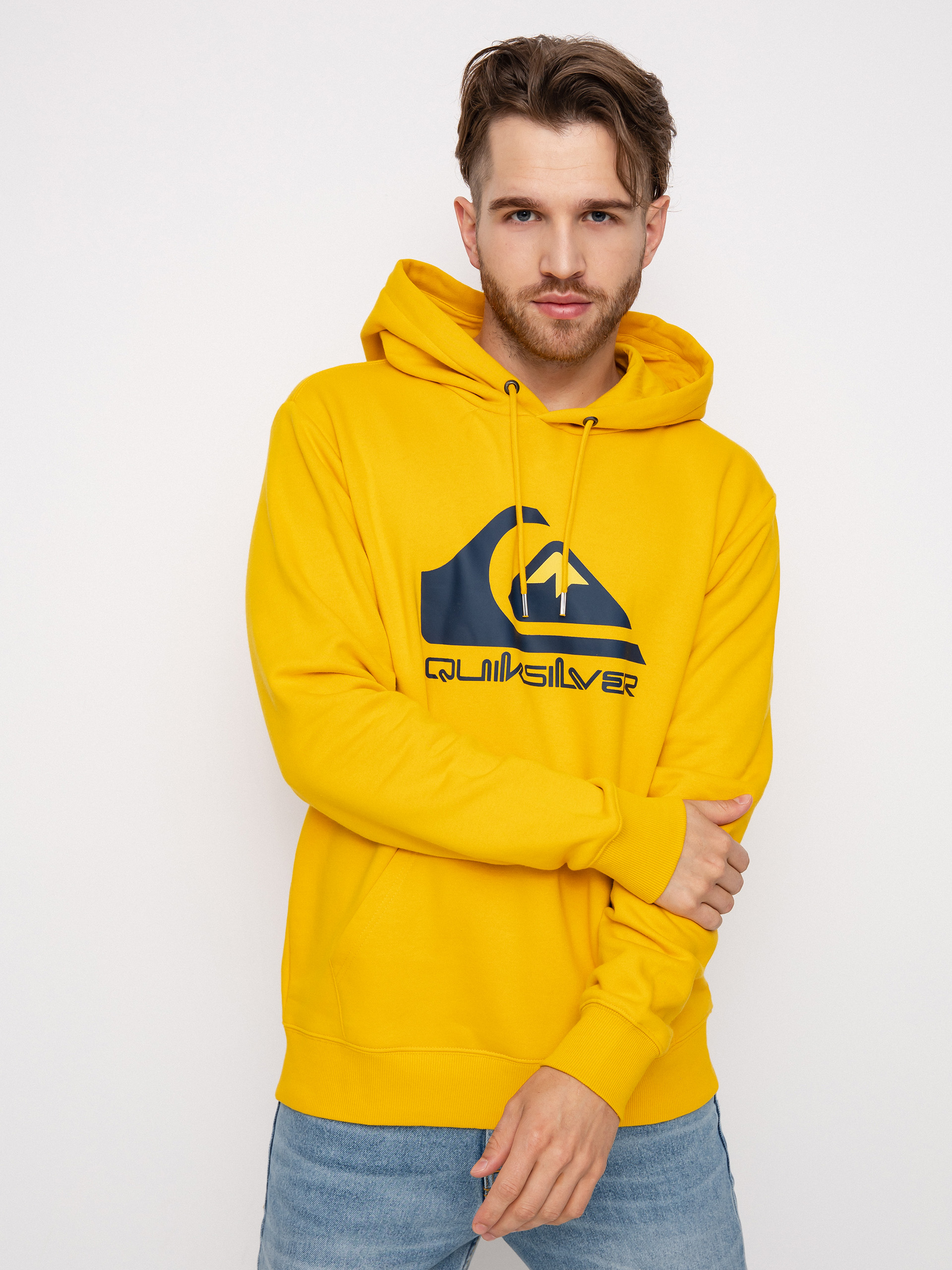 Hanorac cu glugă Quiksilver Big Logo HD (golden rod)