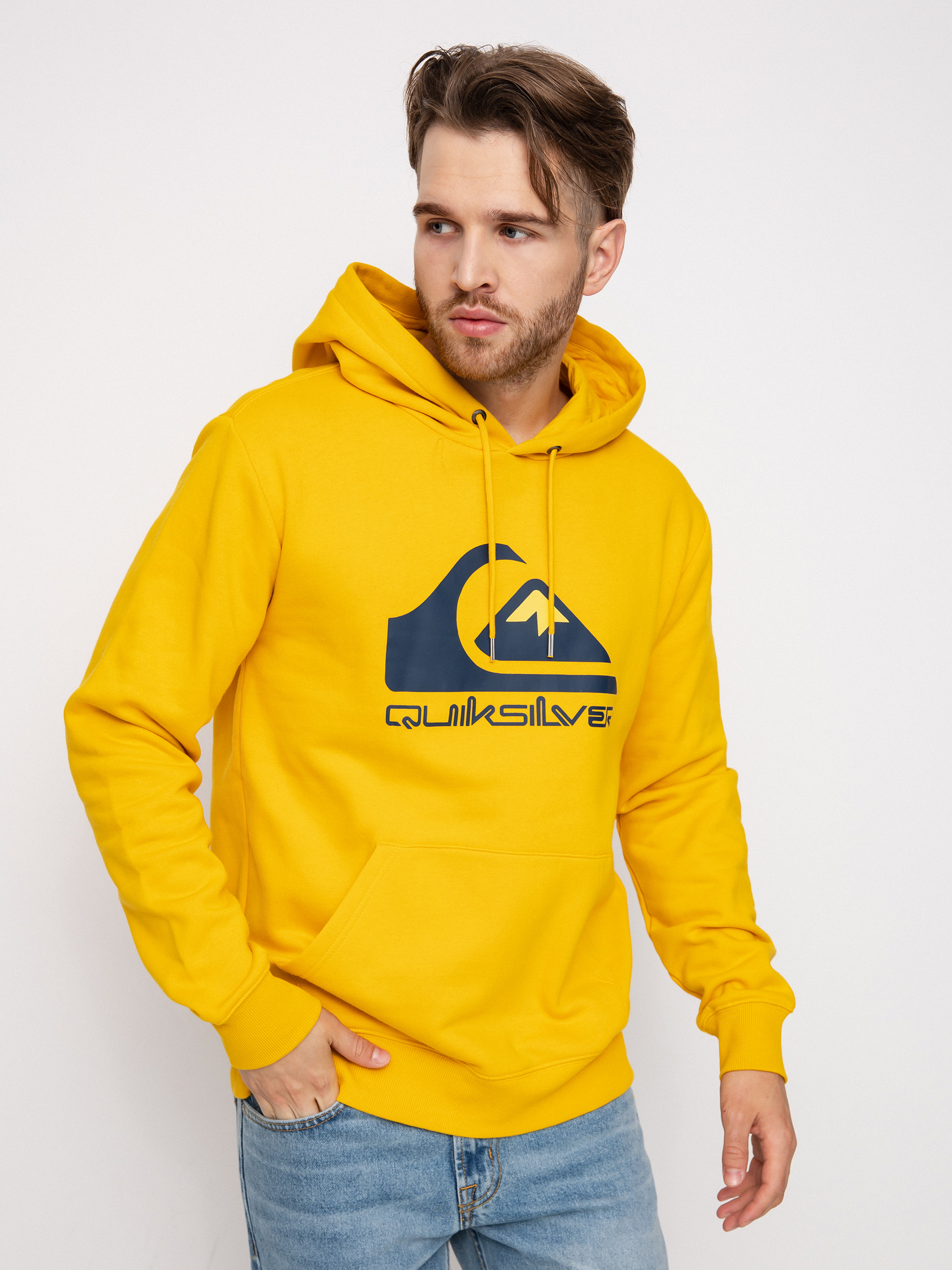 Hanorac cu glugă Quiksilver Big Logo HD (golden rod)