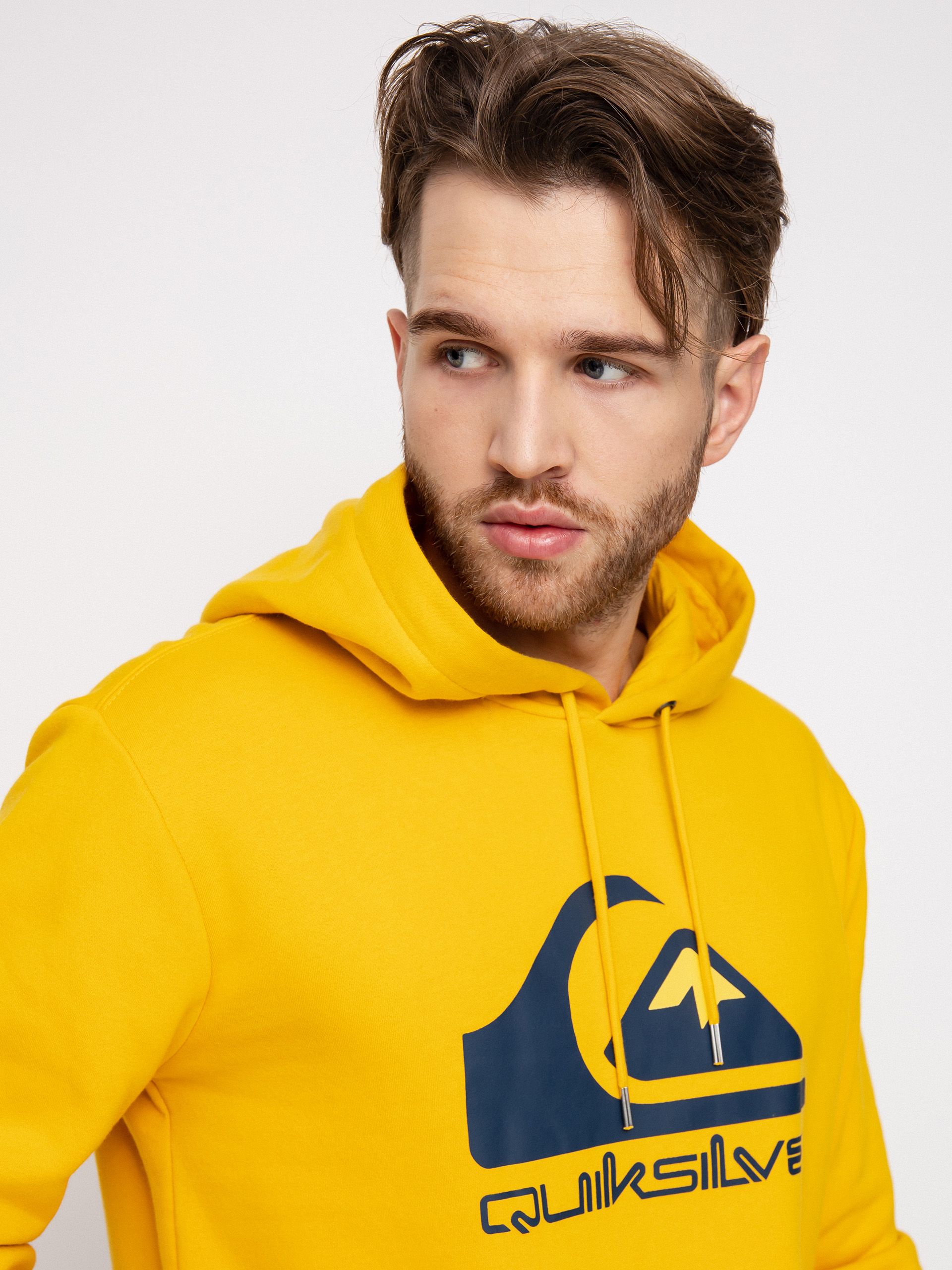 Hanorac cu glugă Quiksilver Big Logo HD (golden rod)