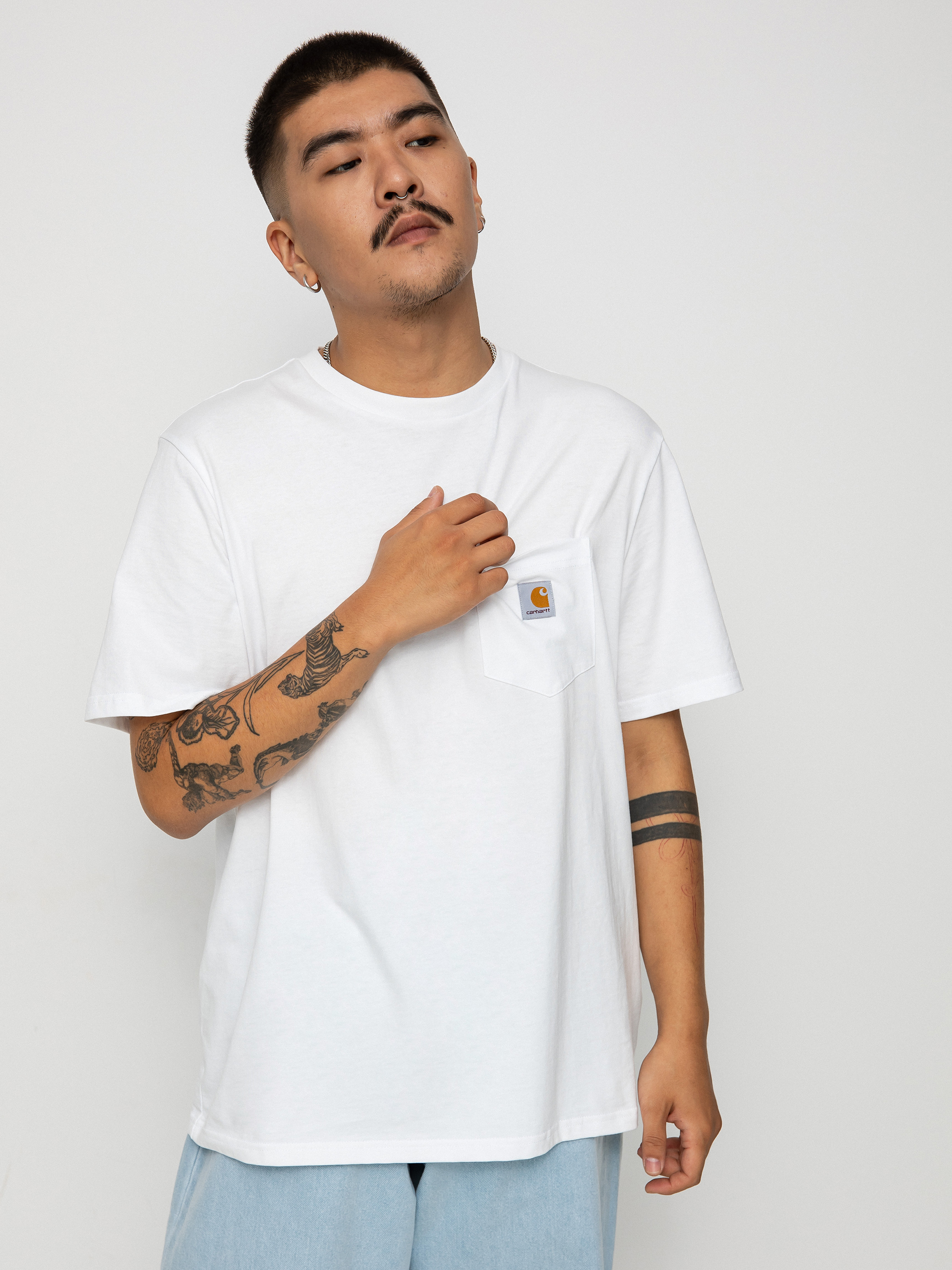 Tricou Carhartt WIP Pocket (white)