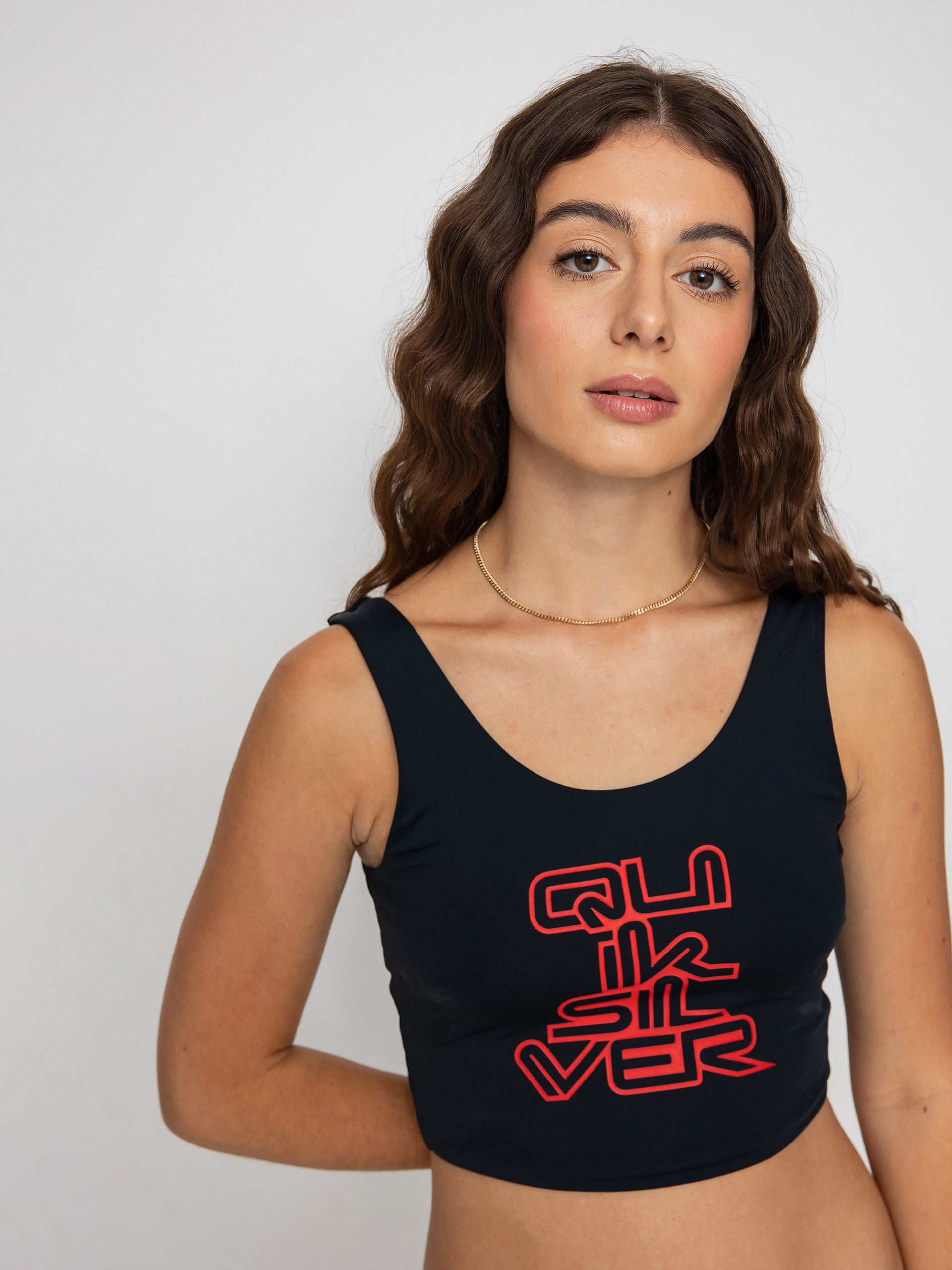Sutien bikini Quiksilver X Stranger Things Upside Down Scoop Singlet Wmn (black)