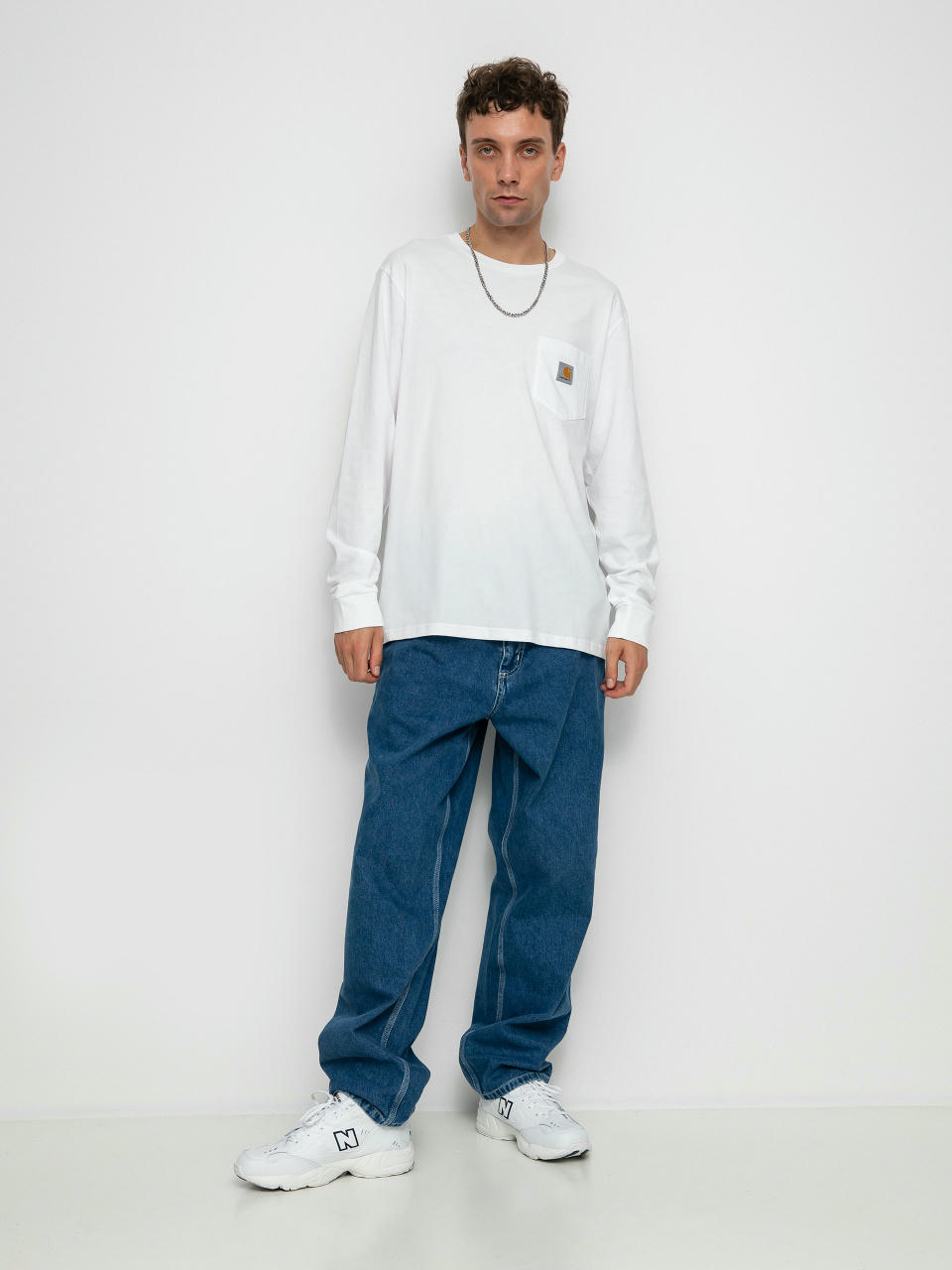 Longsleeve Carhartt WIP Pocket (white)