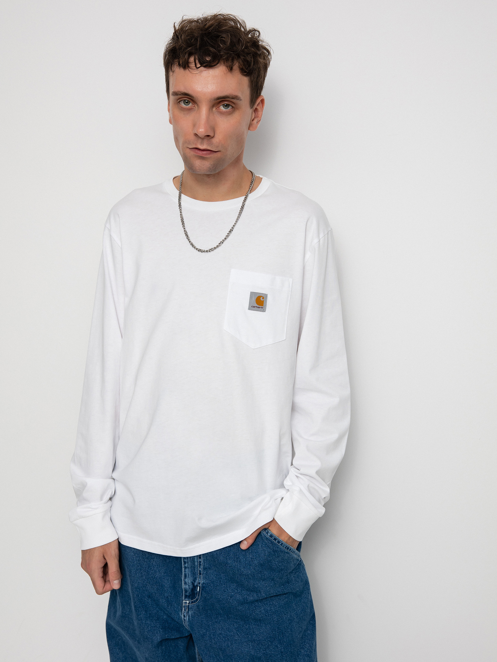 Longsleeve Carhartt WIP Pocket (white)