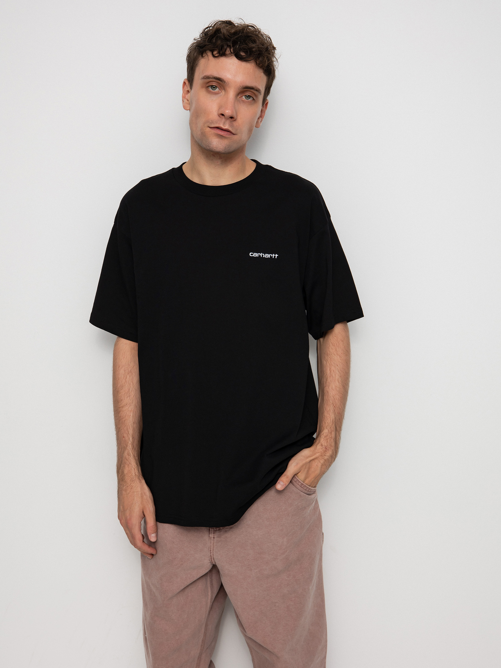 Tricou Carhartt WIP Script Embroidery (black/white)