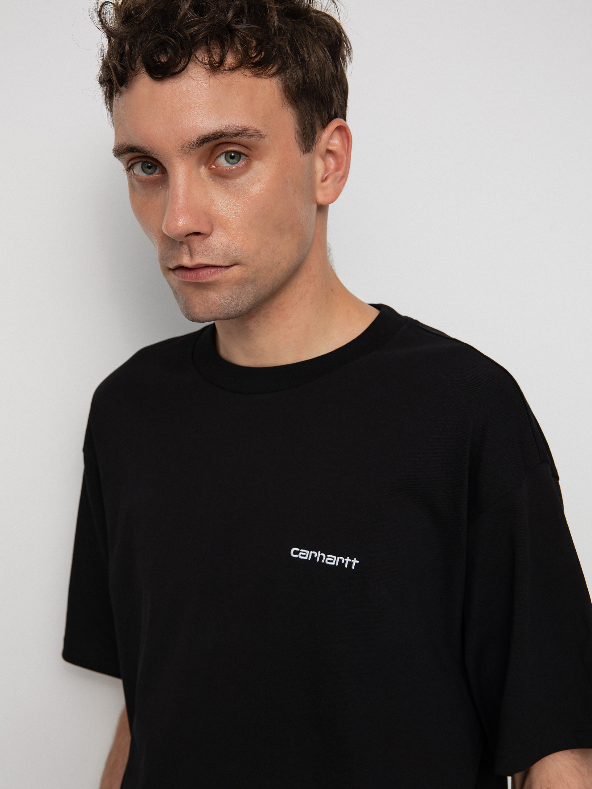 Tricou Carhartt WIP Script Embroidery (black/white)