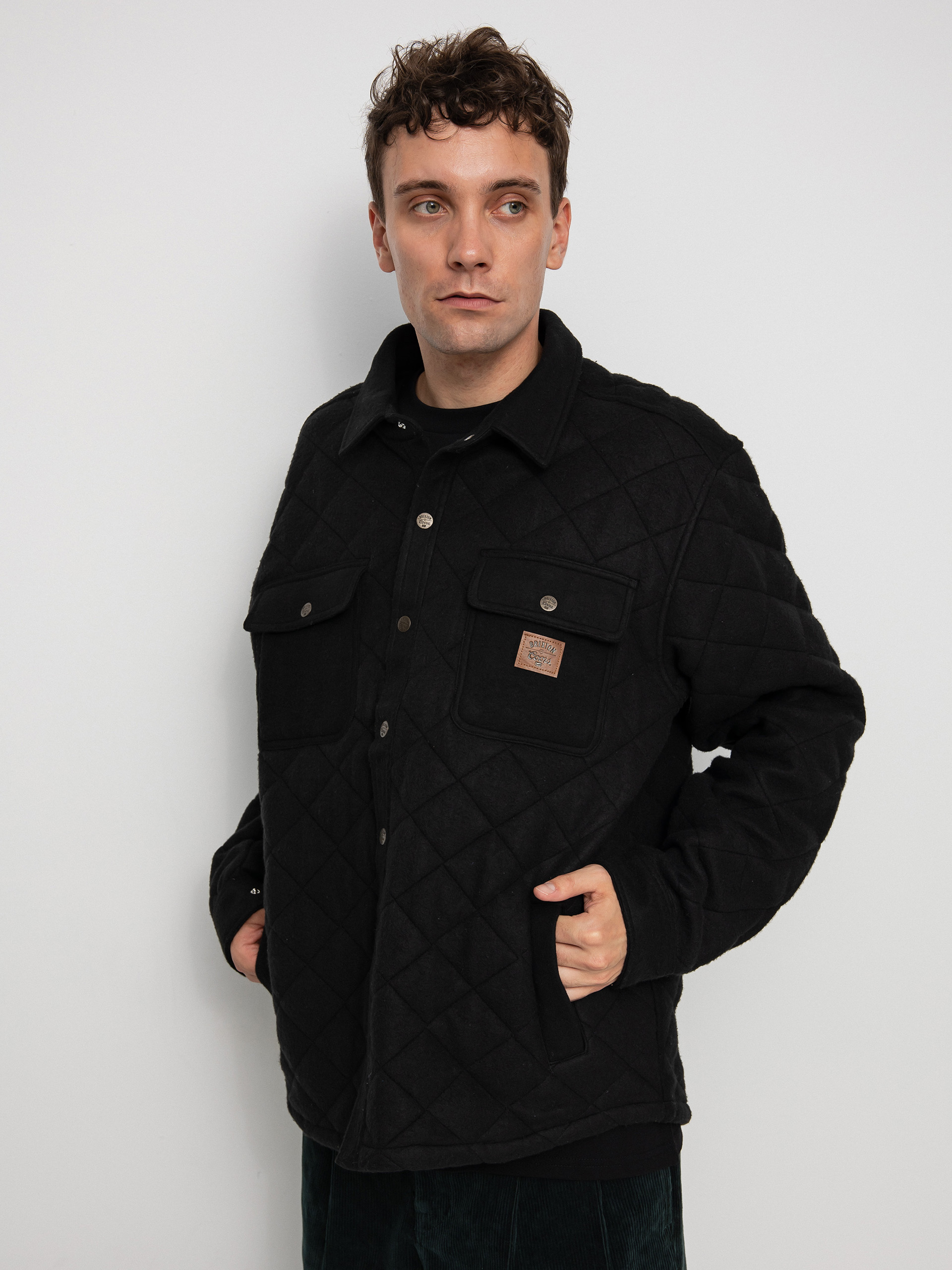 Geacă Brixton Coors Cass Quilted Fleece (black)