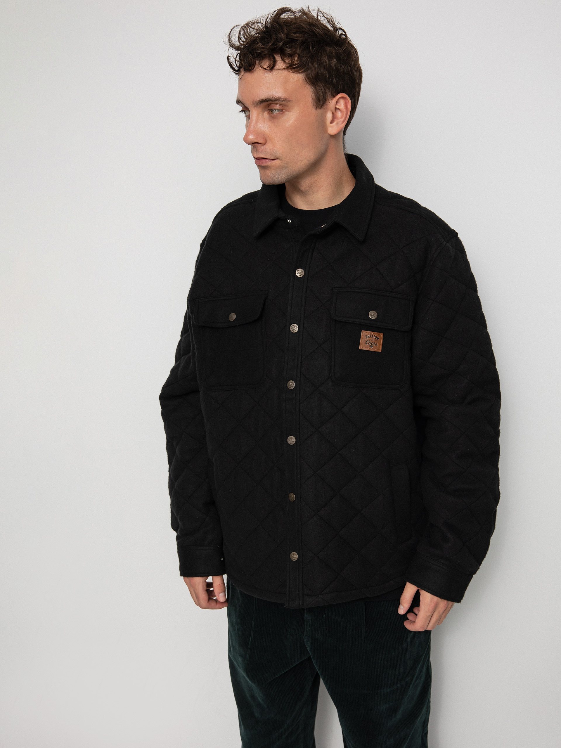 Geacă Brixton Coors Cass Quilted Fleece (black)