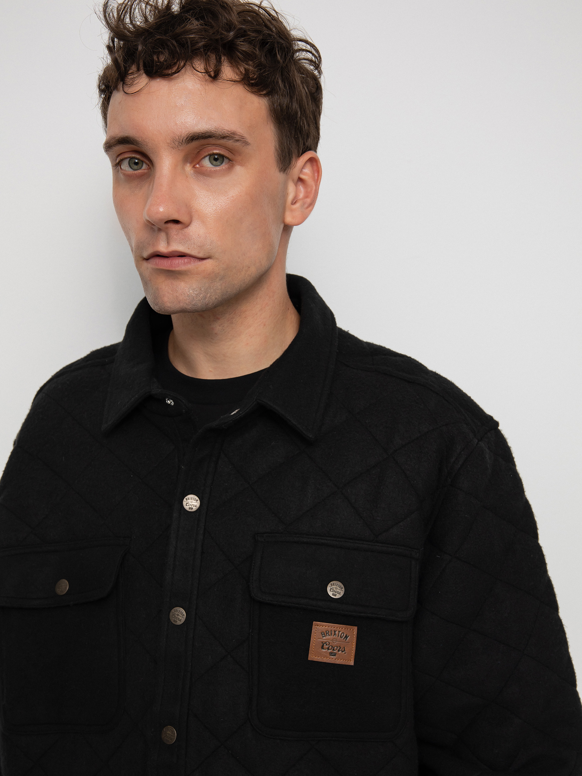 Geacă Brixton Coors Cass Quilted Fleece (black)