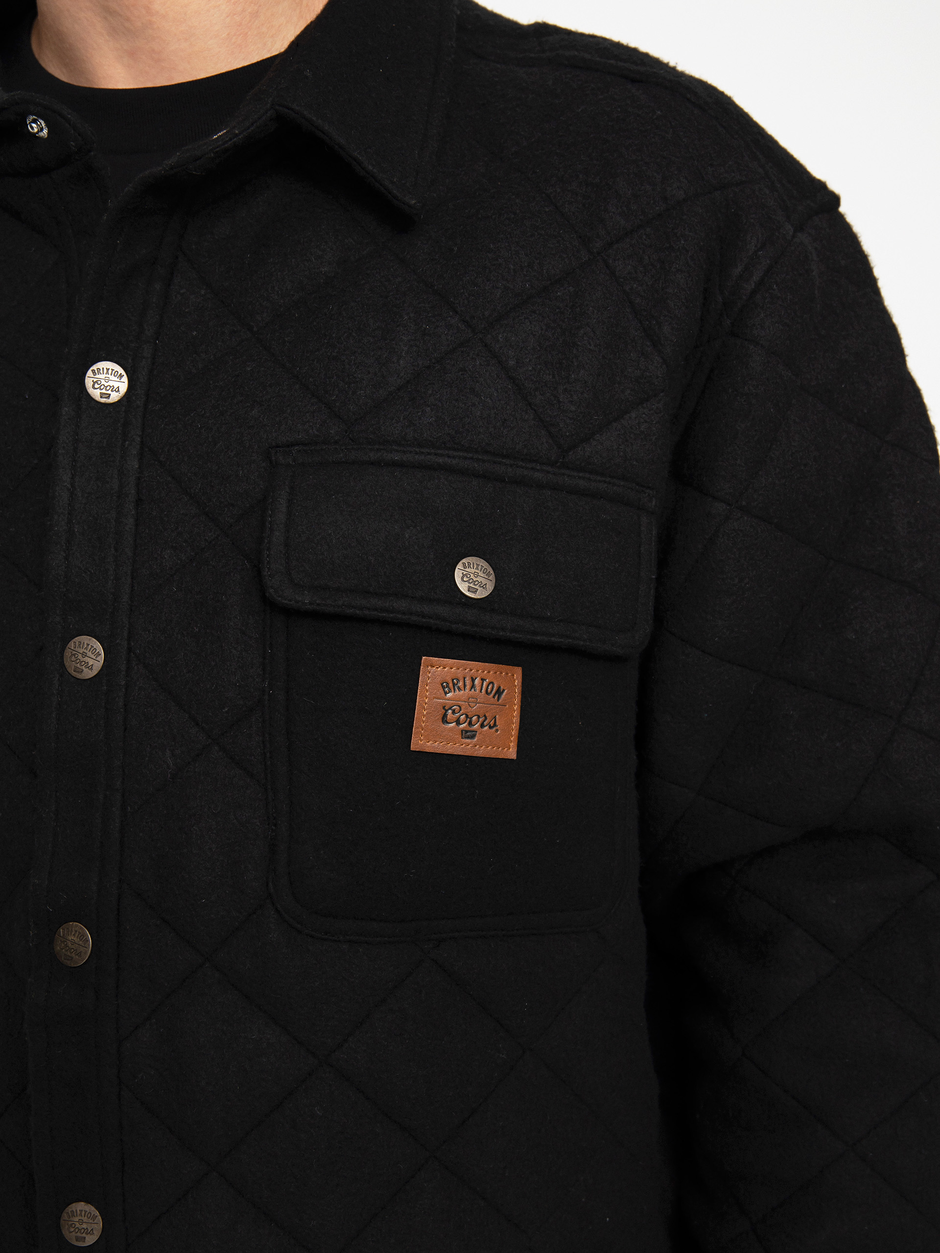 Geacă Brixton Coors Cass Quilted Fleece (black)