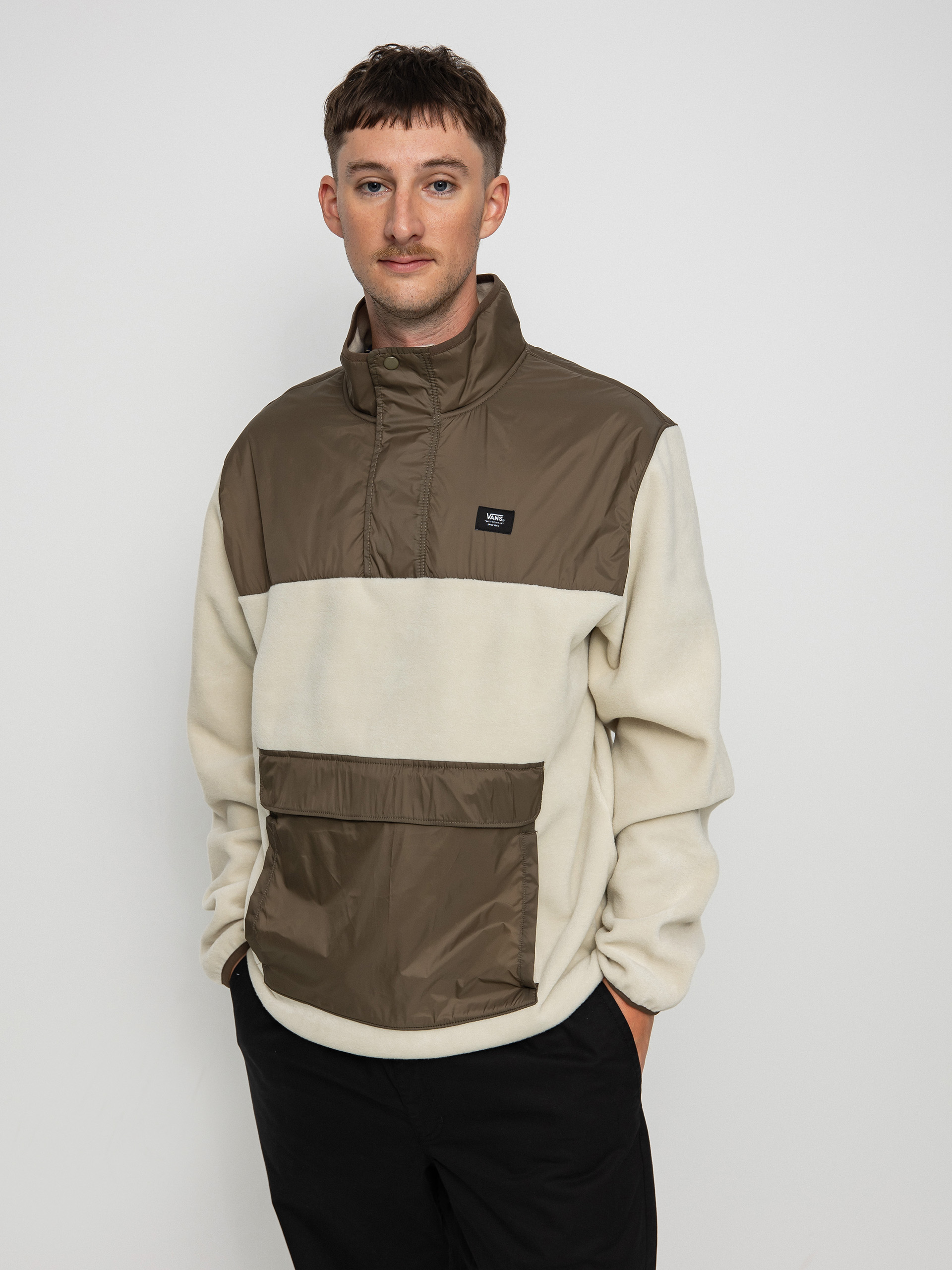Hanorac cu glugă Vans Mammoth (oatmeal/canteen)