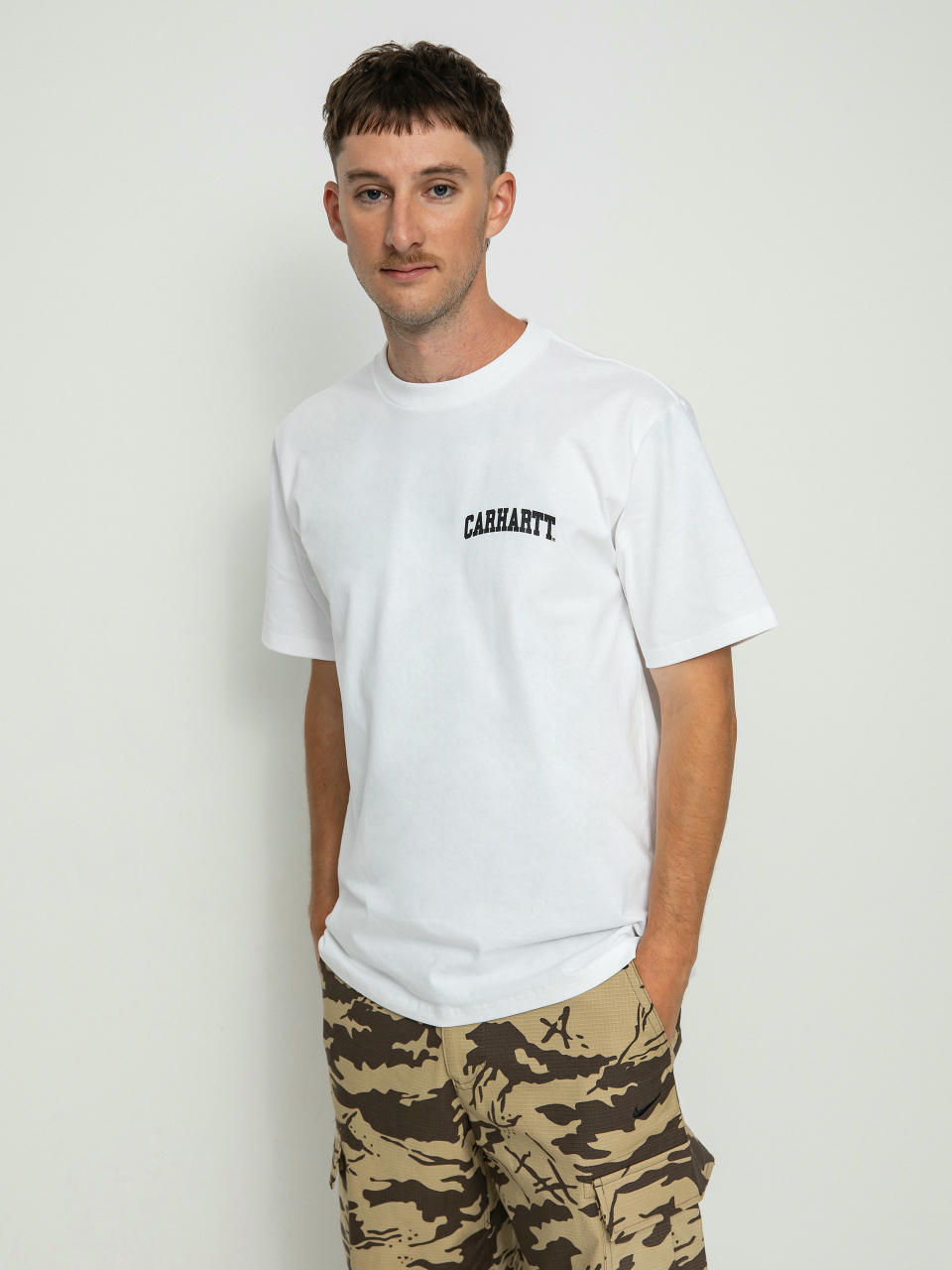 Tricou Carhartt WIP University Script (white/black)