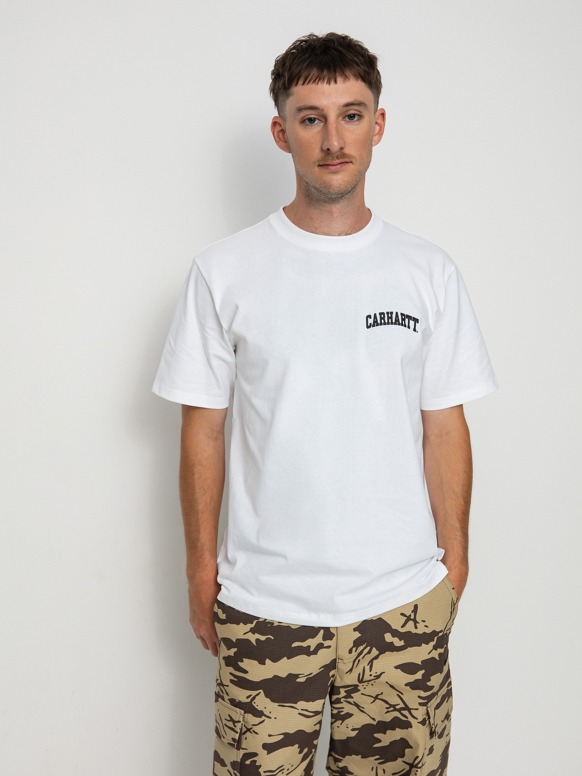 Tricou Carhartt WIP University Script (white/black)