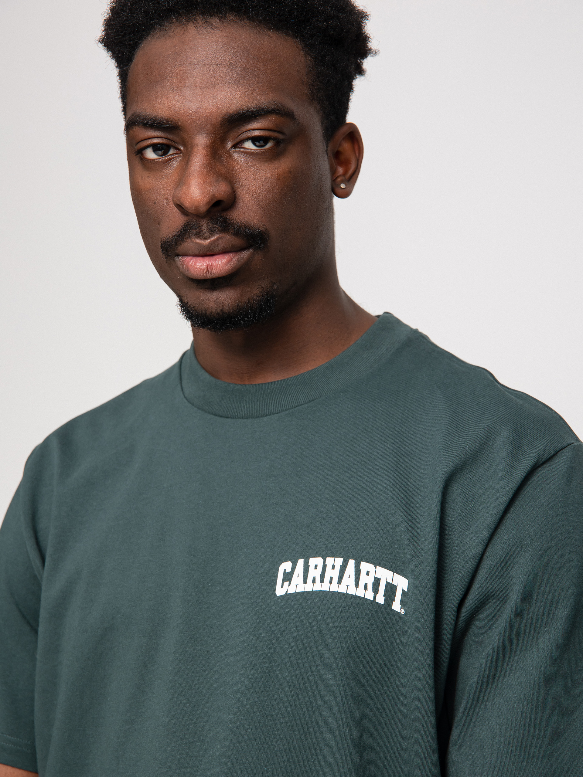 Tricou Carhartt WIP University Script (juniper/white)