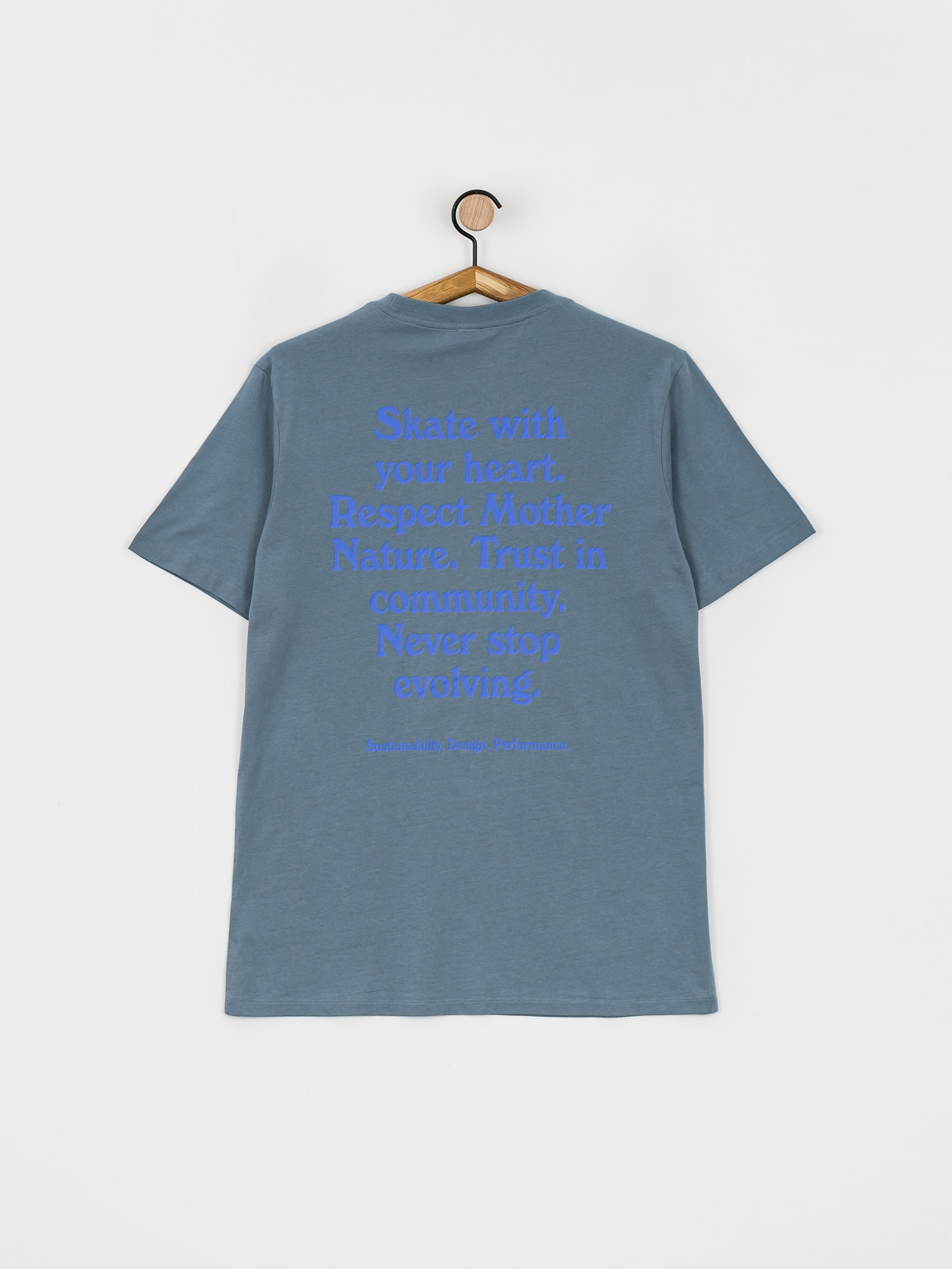 Tricou Cariuma Skate with your Heart (mirage blue)
