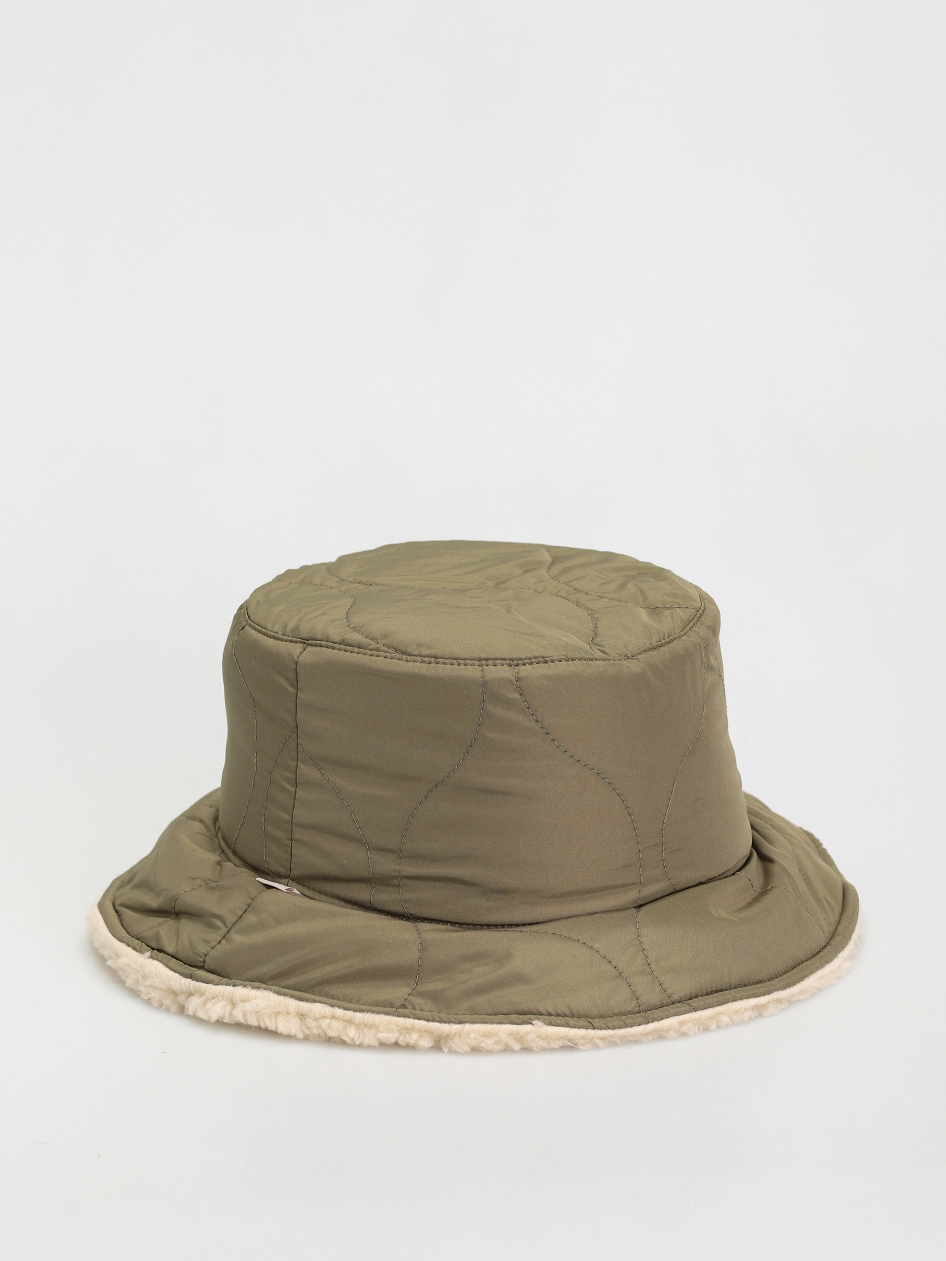 Pălărie Brixton Petra Reversible Bucket Hat Wmn (military olive/dove sherpa)