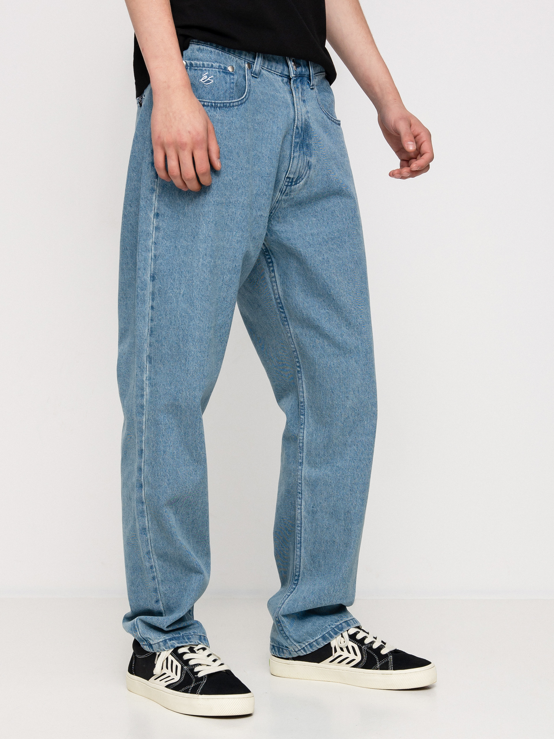 Pantaloni eS Baggy Denim - albastru (light blue)