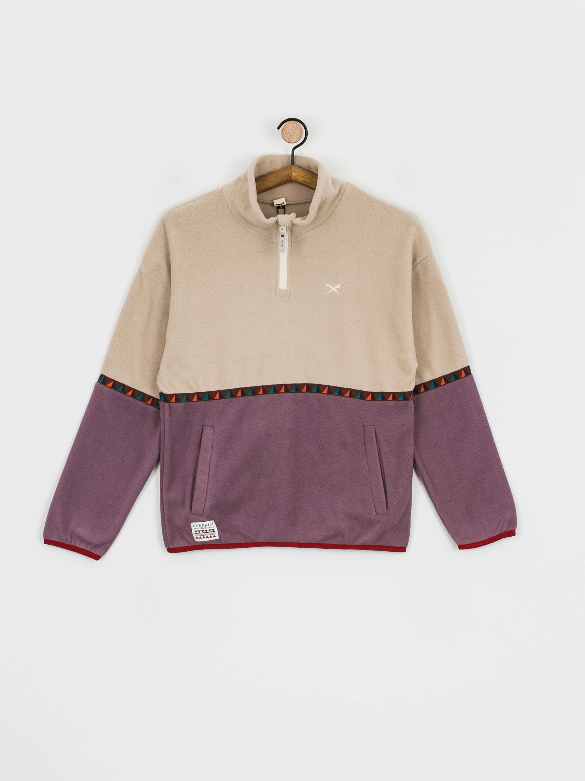 Pentru femei Hanorac din fleece Iriedaily Holina Fleece Troyer (beige)