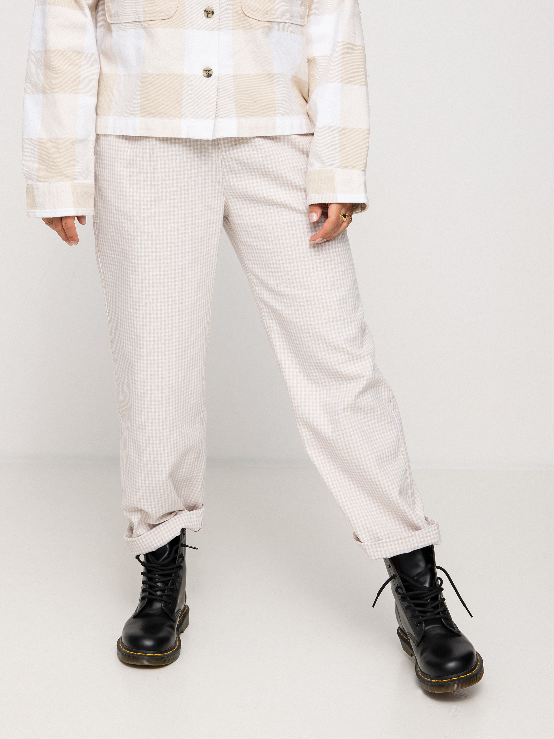 Pantaloni Brixton Victory Trouser Wmn (beige gingham)