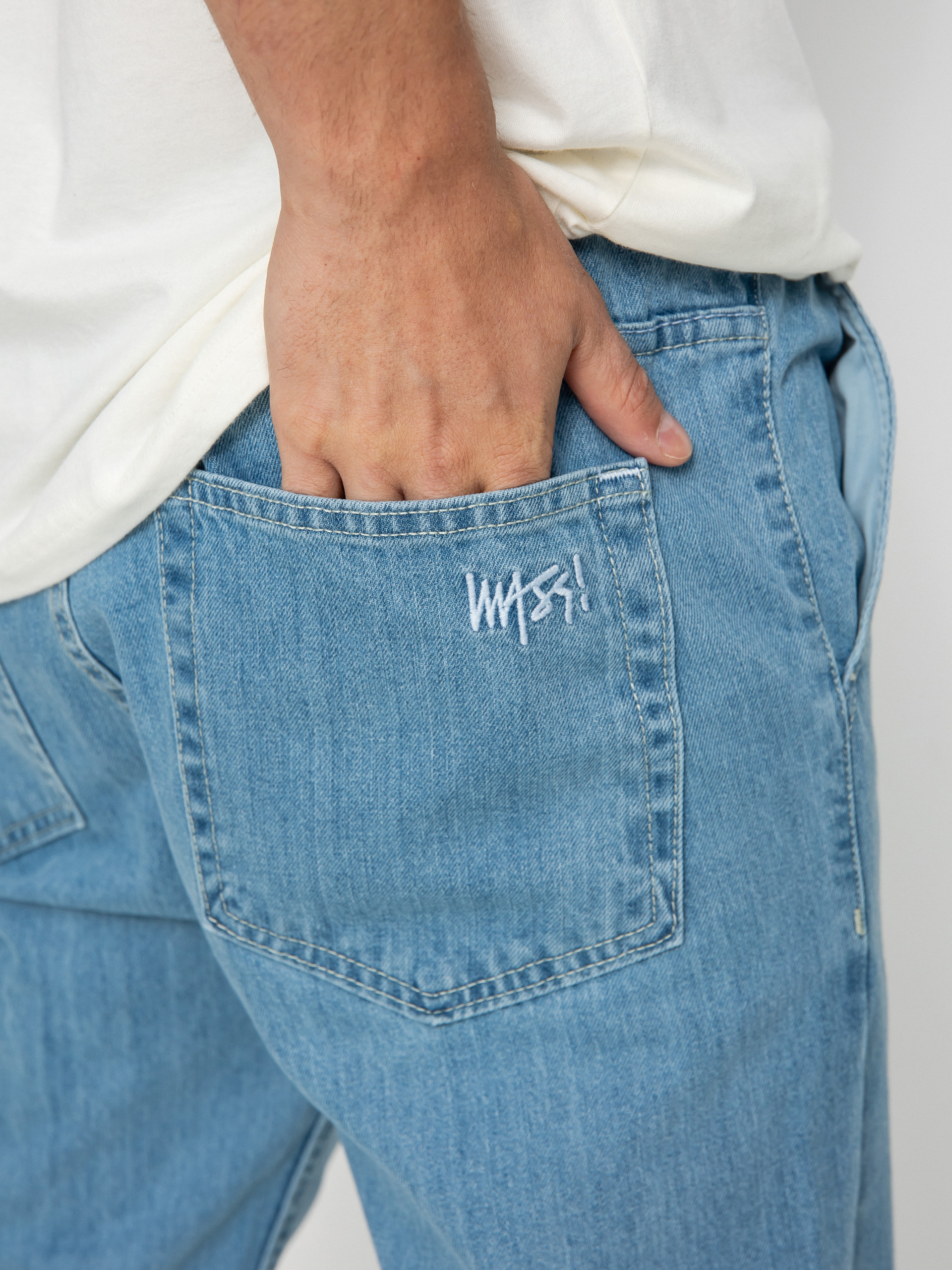 Pantaloni MassDnm Signature 2.0 Joggers Jeans Sneaker Fit (light blue)