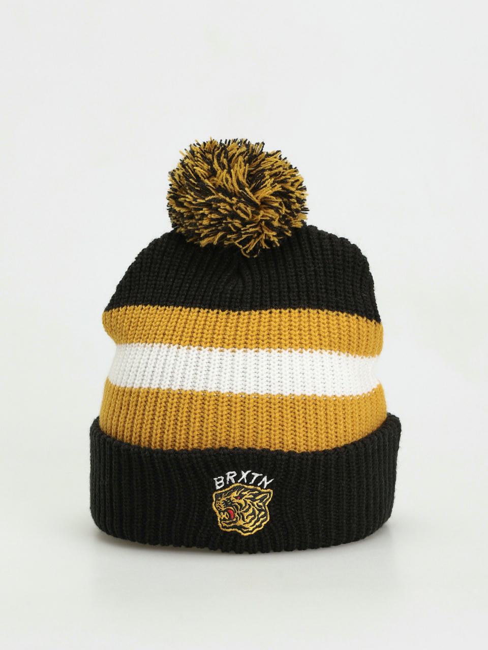 Căciulă Brixton Kit Pom (black/off white/bright gold)