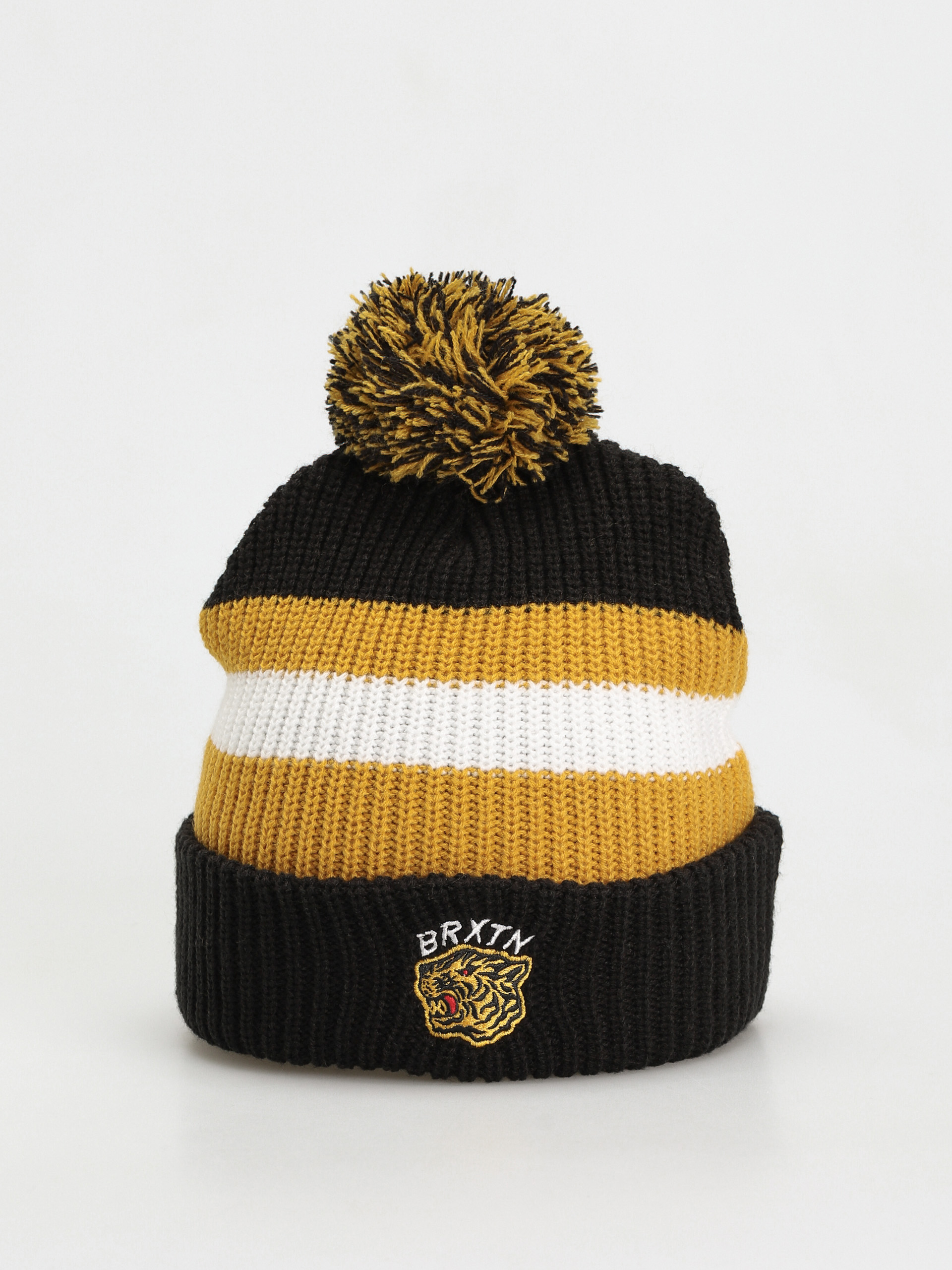 Căciulă Brixton Kit Pom (black/off white/bright gold)