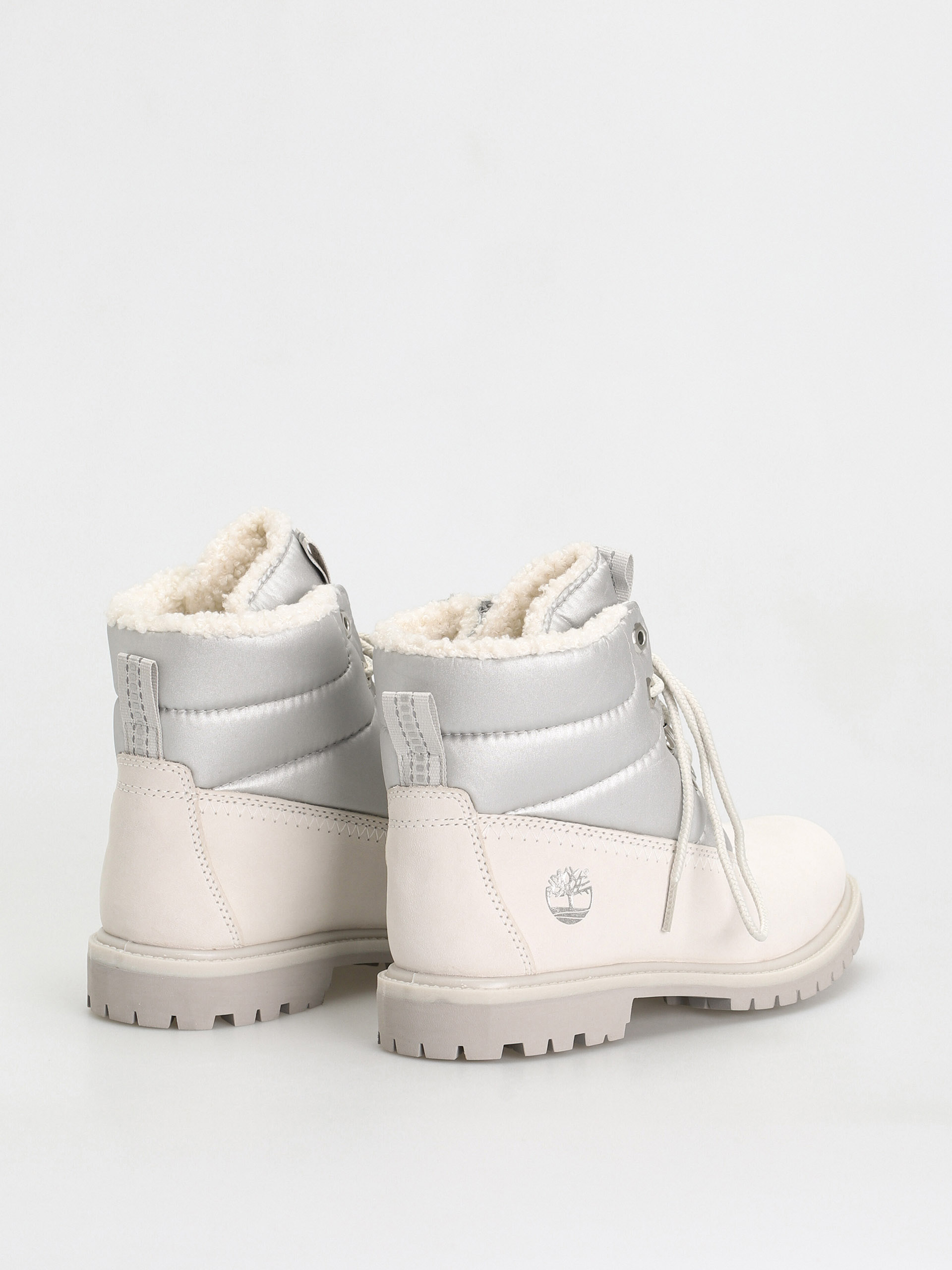 Pantofi Timberland 6 Prem Puffer Bt Wp Wmn (white nubuck/silver)