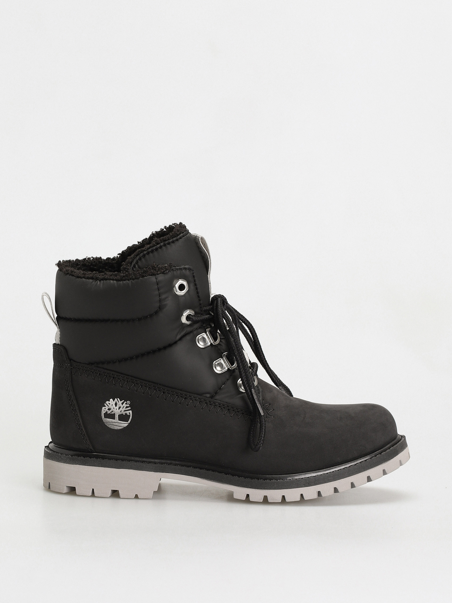 Pantofi Timberland 6 Prem Puffer Bt Wp Wmn (black nubuck/silver)