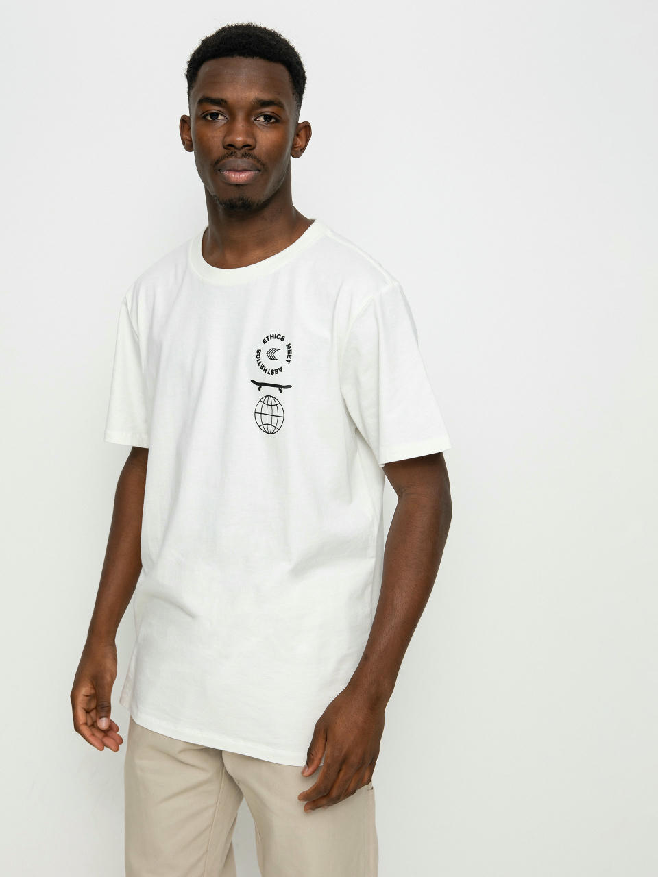 Tricou Cariuma Ethics meet Aesthetics (off white)