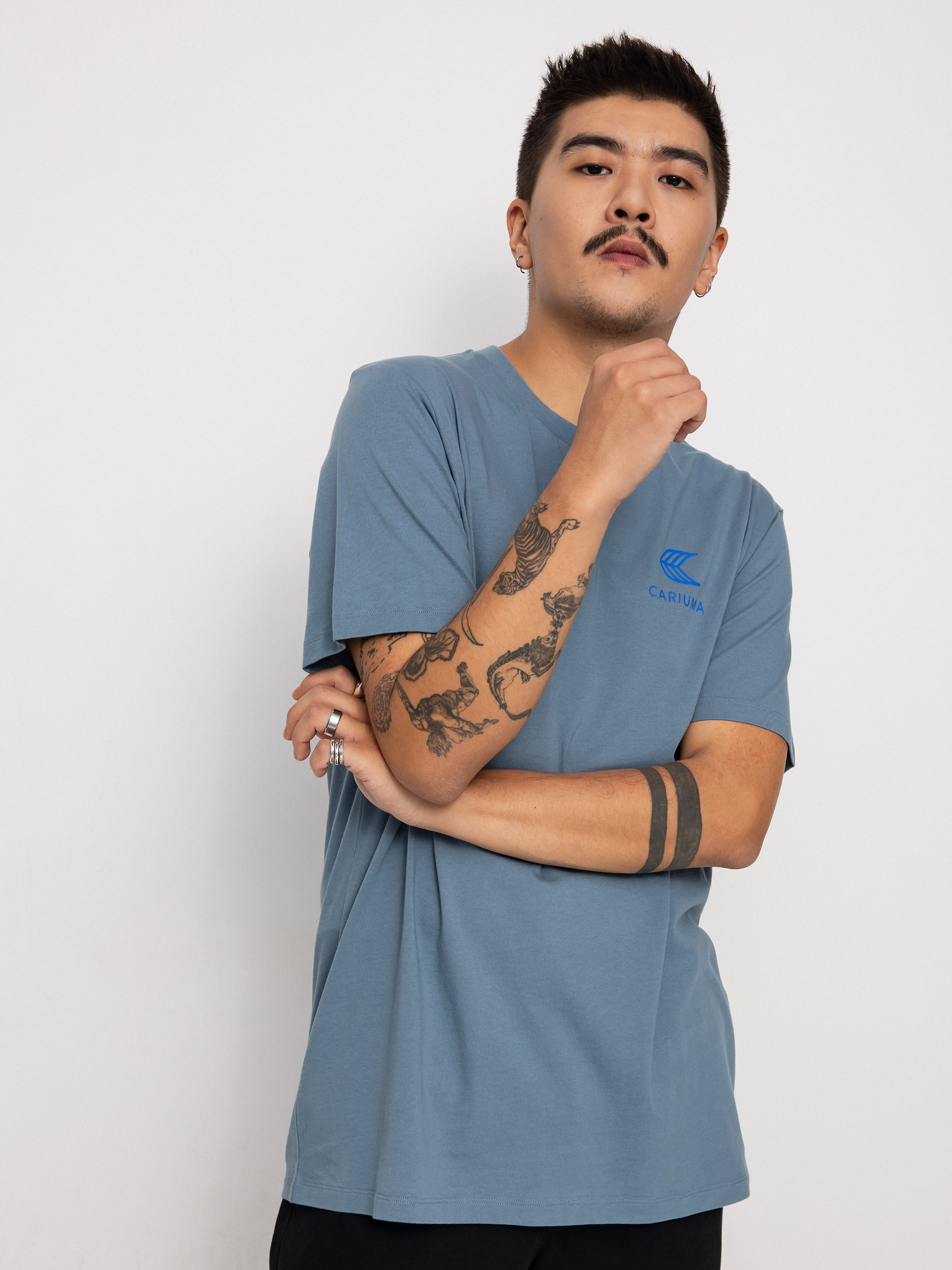 Tricou Cariuma Skate with your Heart (mirage blue)