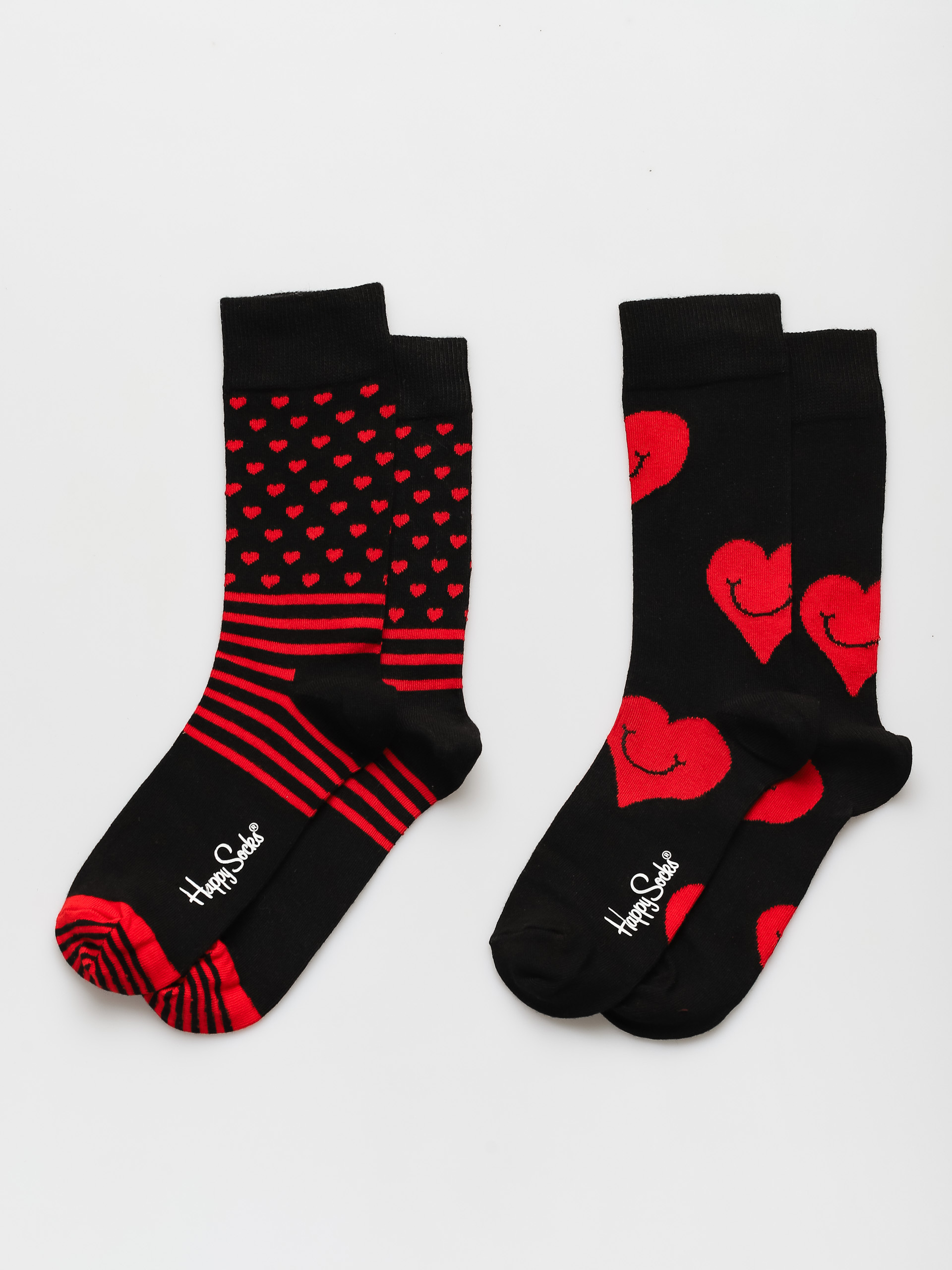 Happy Socks Șosete Valentine 2Pk (black/red)