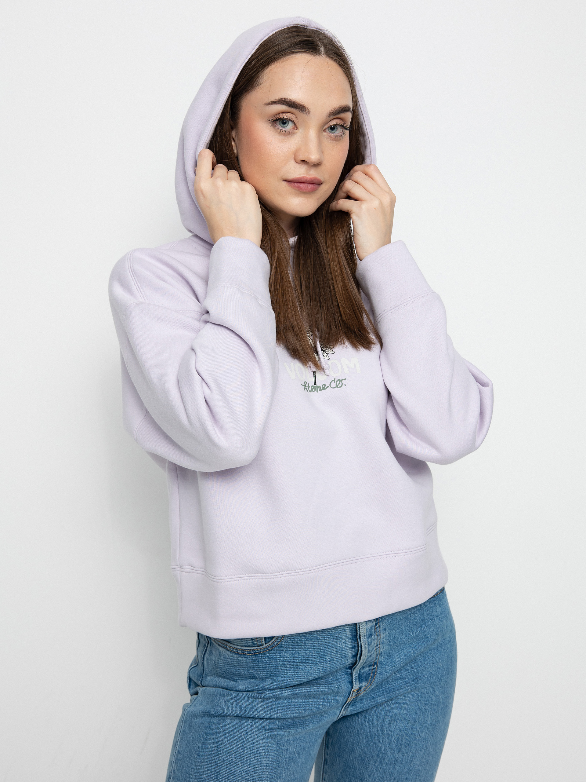 Hanorac cu glugă Volcom Voltrip HD Wmn (lavender)