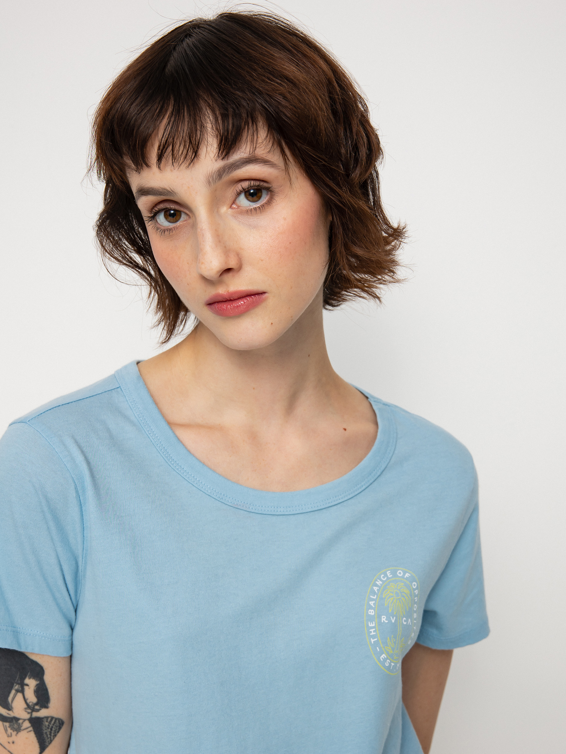 Tricou RVCA Palm Seal Wmn (ace blue)