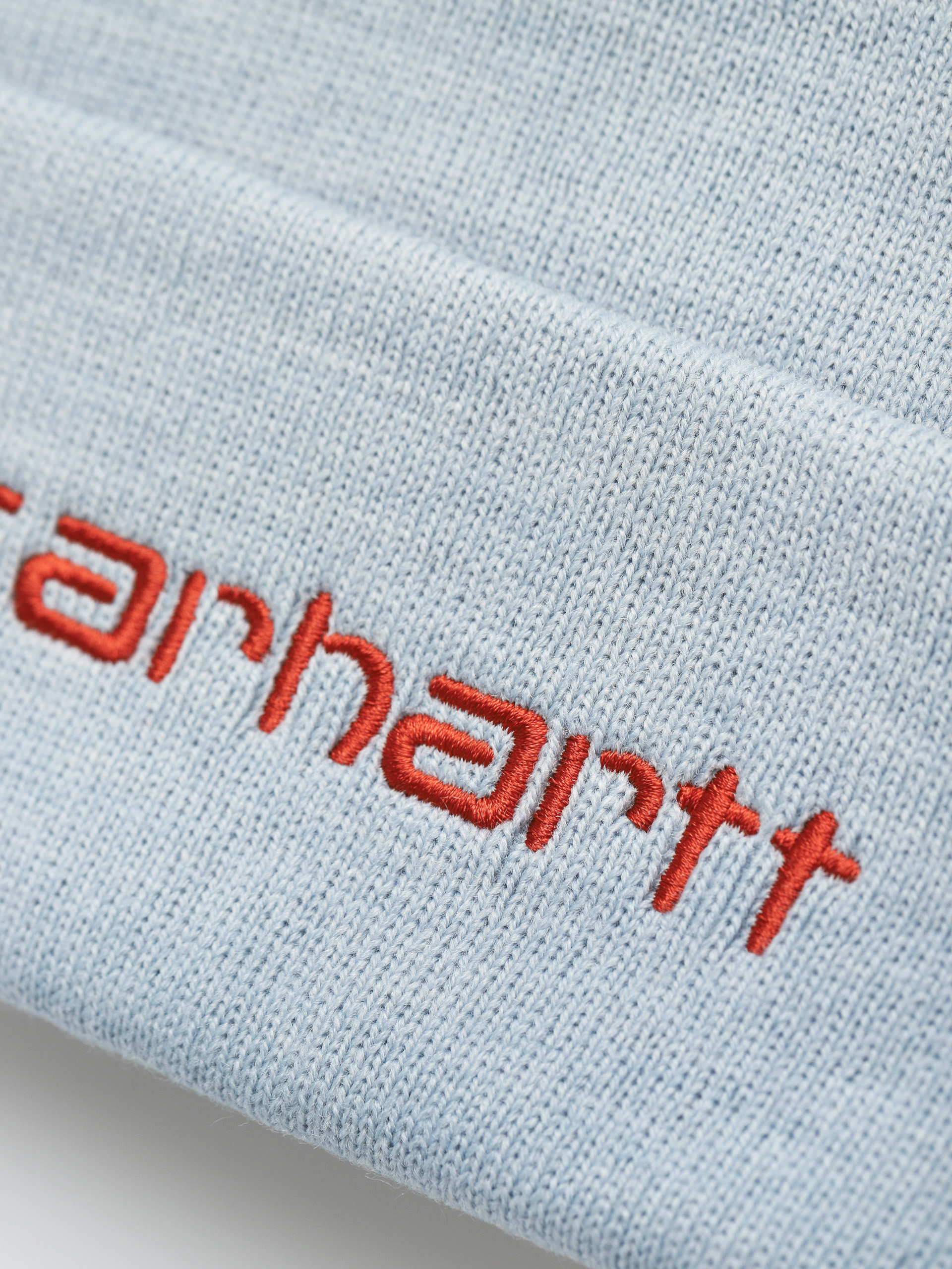 Căciulă Carhartt WIP Script (misty sky/brick)
