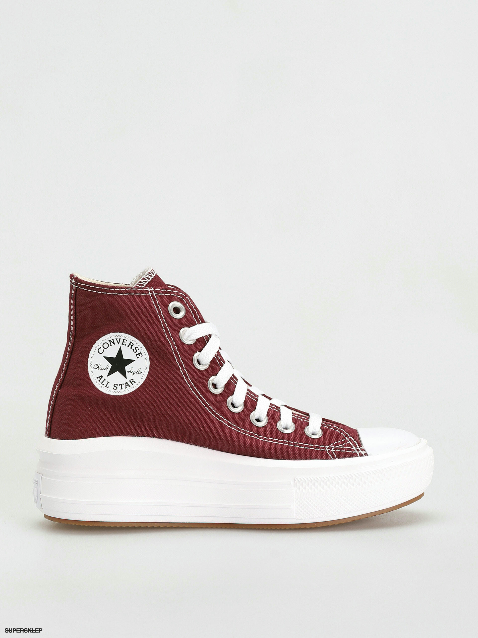 Pantofi Converse Chuck Taylor All Star Move Hi Wmn dark beetroot white white