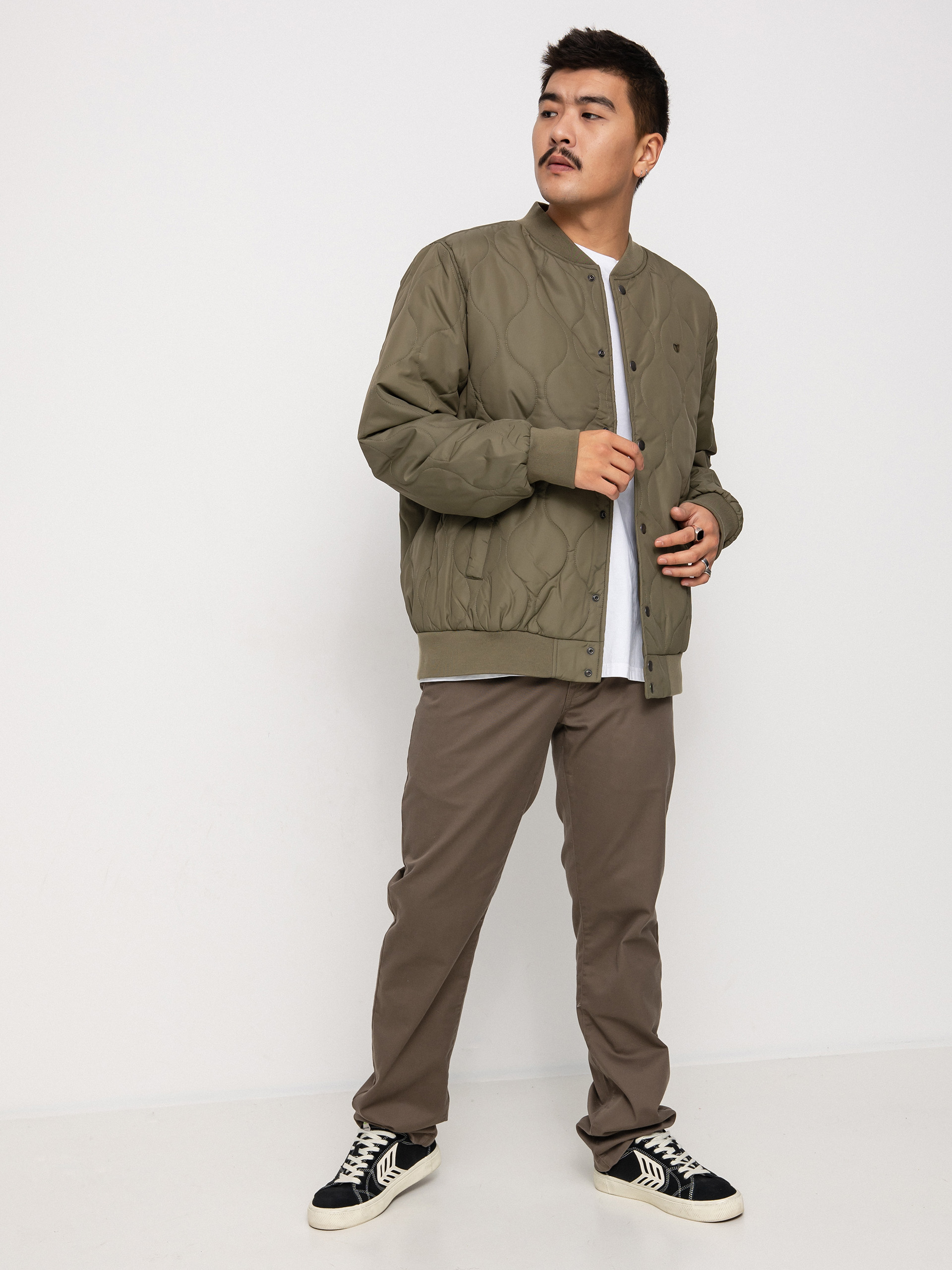 Geacă Brixton Dillinger Quilted Bomber (military olive)