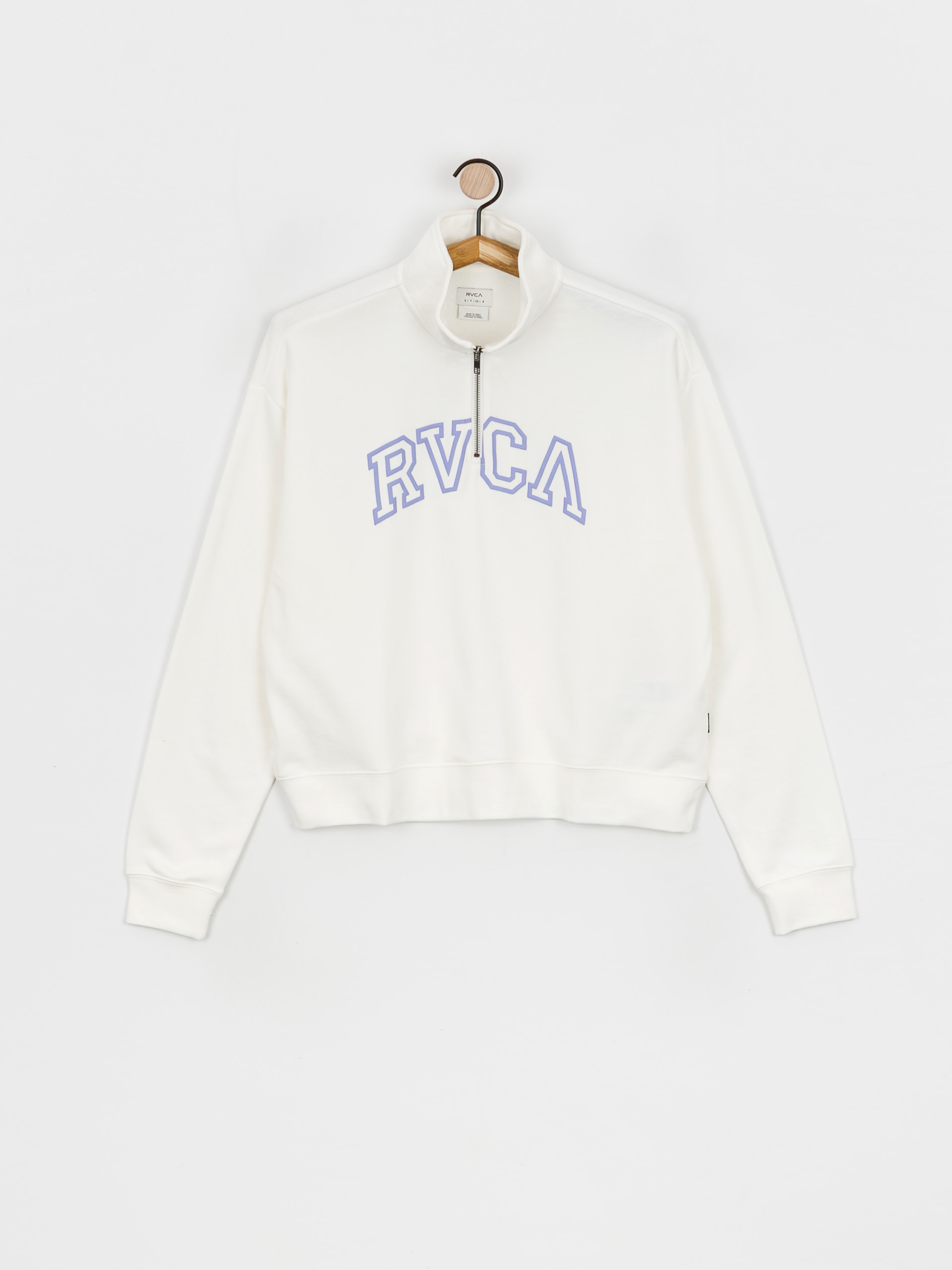 Hanorac cu glugă RVCA Arched HD Wmn (vintage white)