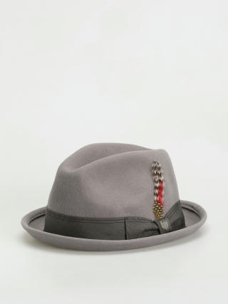 Pălărie Brixton Gain Fedora (grey/dark grey)