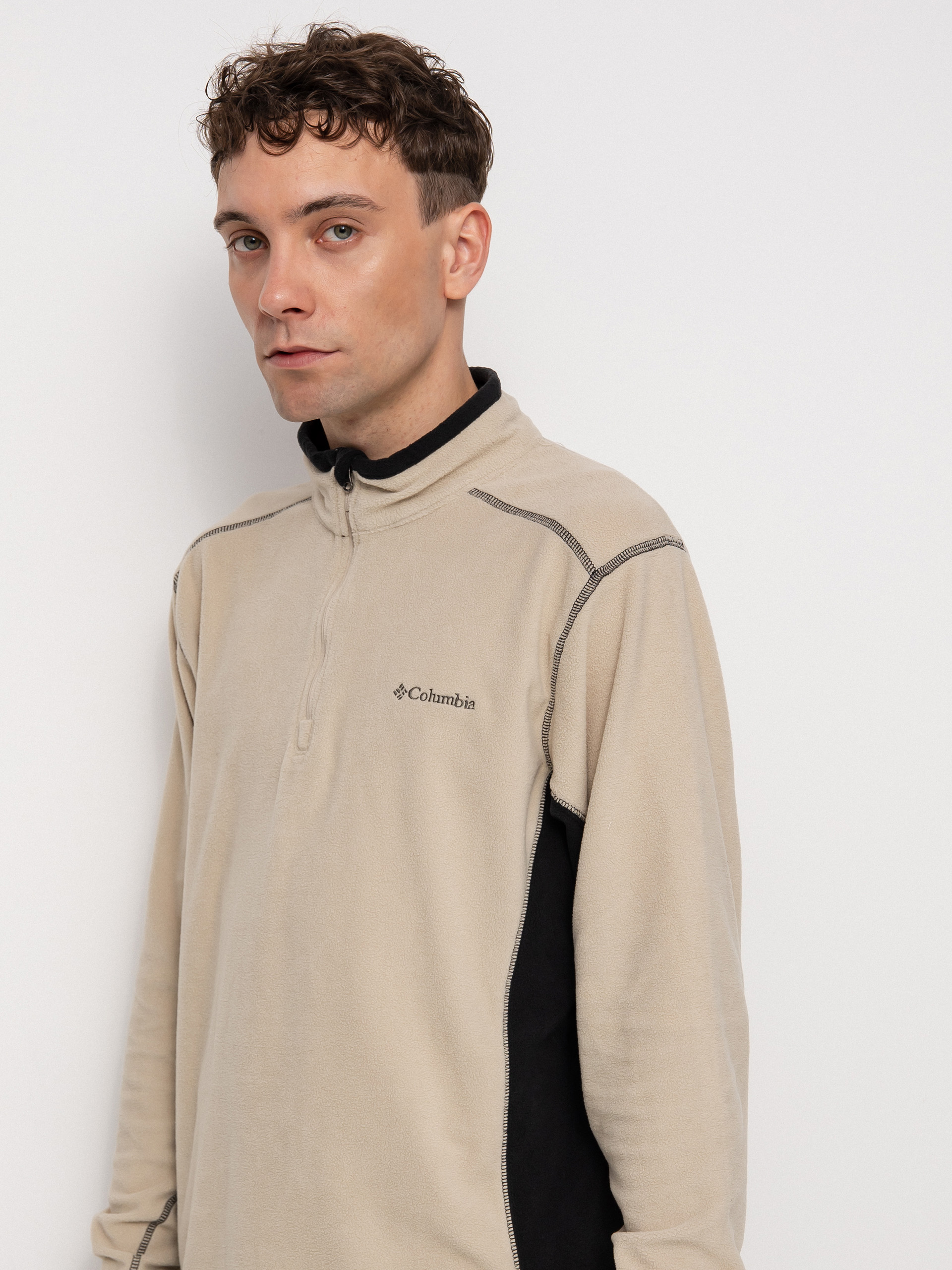 Hanorac din fleece Columbia Klamath Range II Half Zip (ancient fossil)