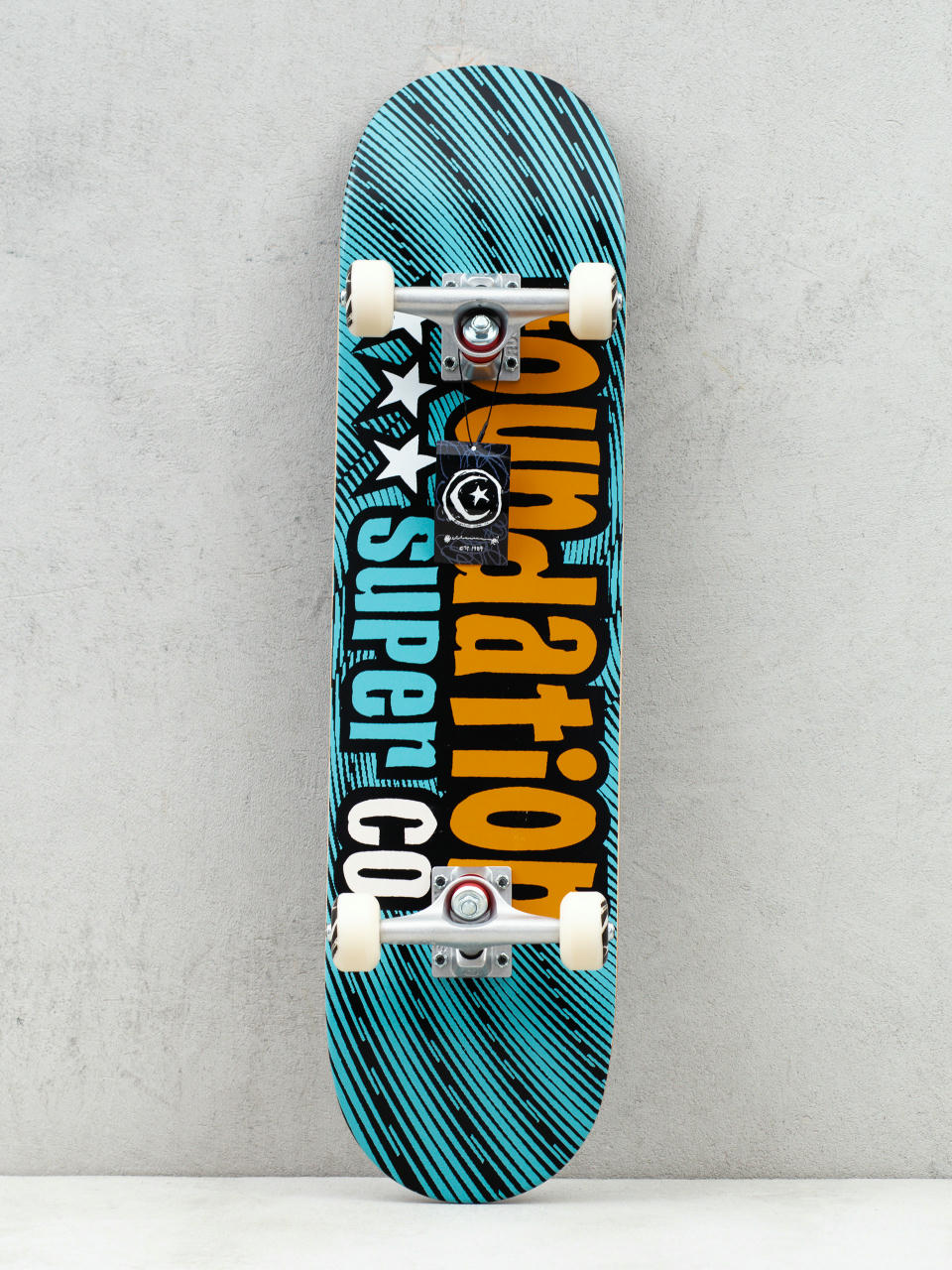 Skateboard Foundation Star (sea blue/orange)