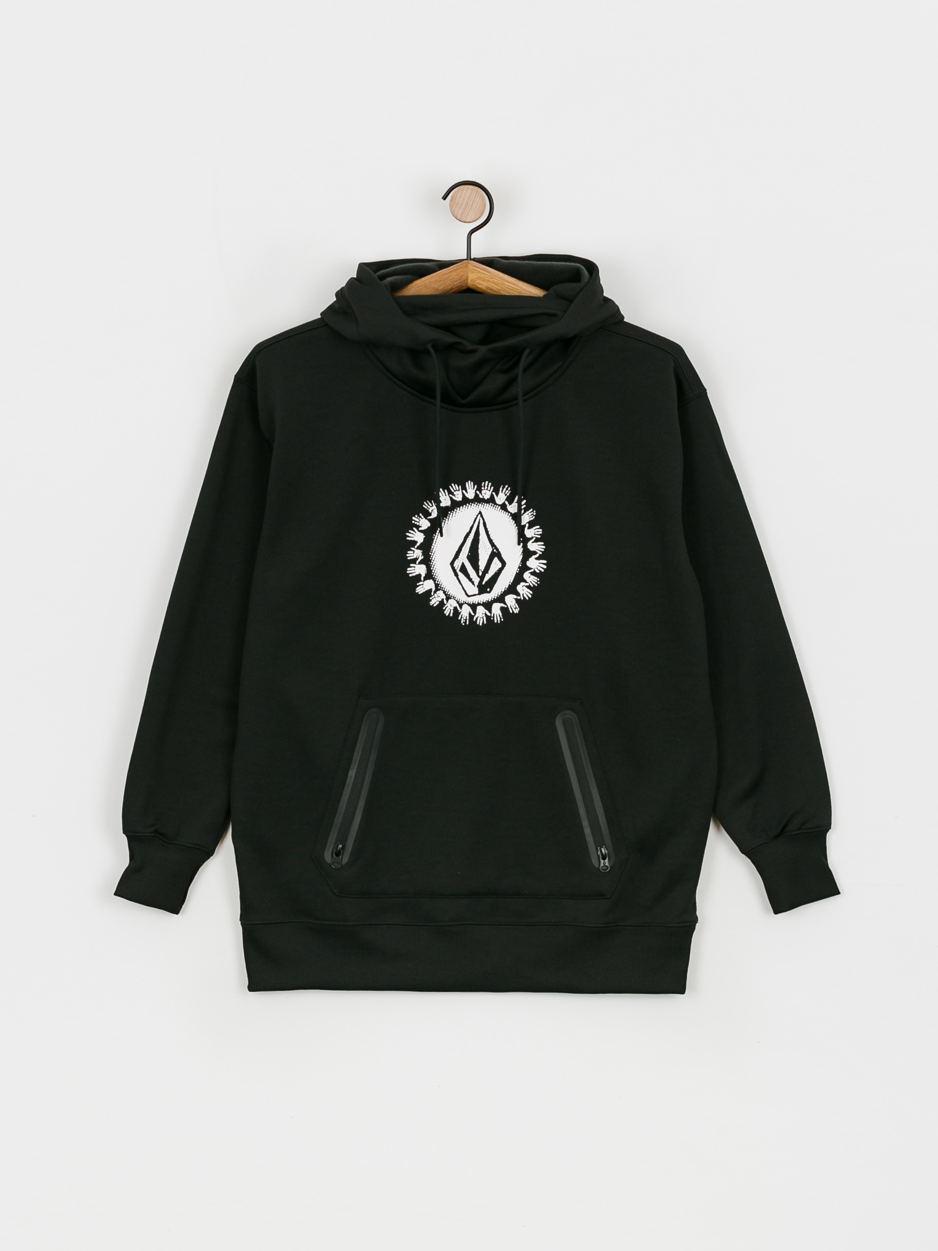 Pentru femei Hanorac termic Volcom z kapturem Spring Shred HD (black)