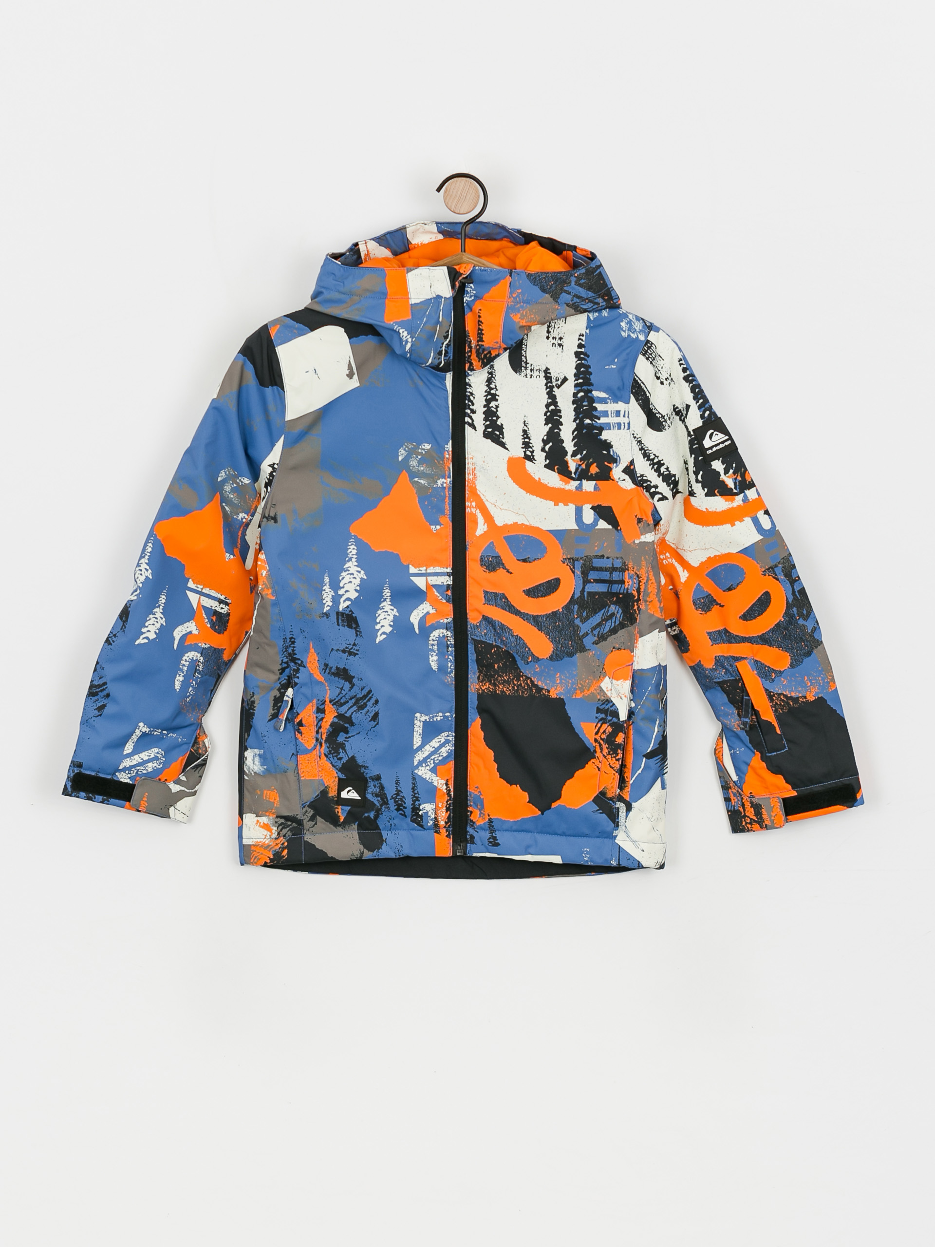 Geacă de snowboard Quiksilver Mission Printed JR (bright colbalt alpine collage)