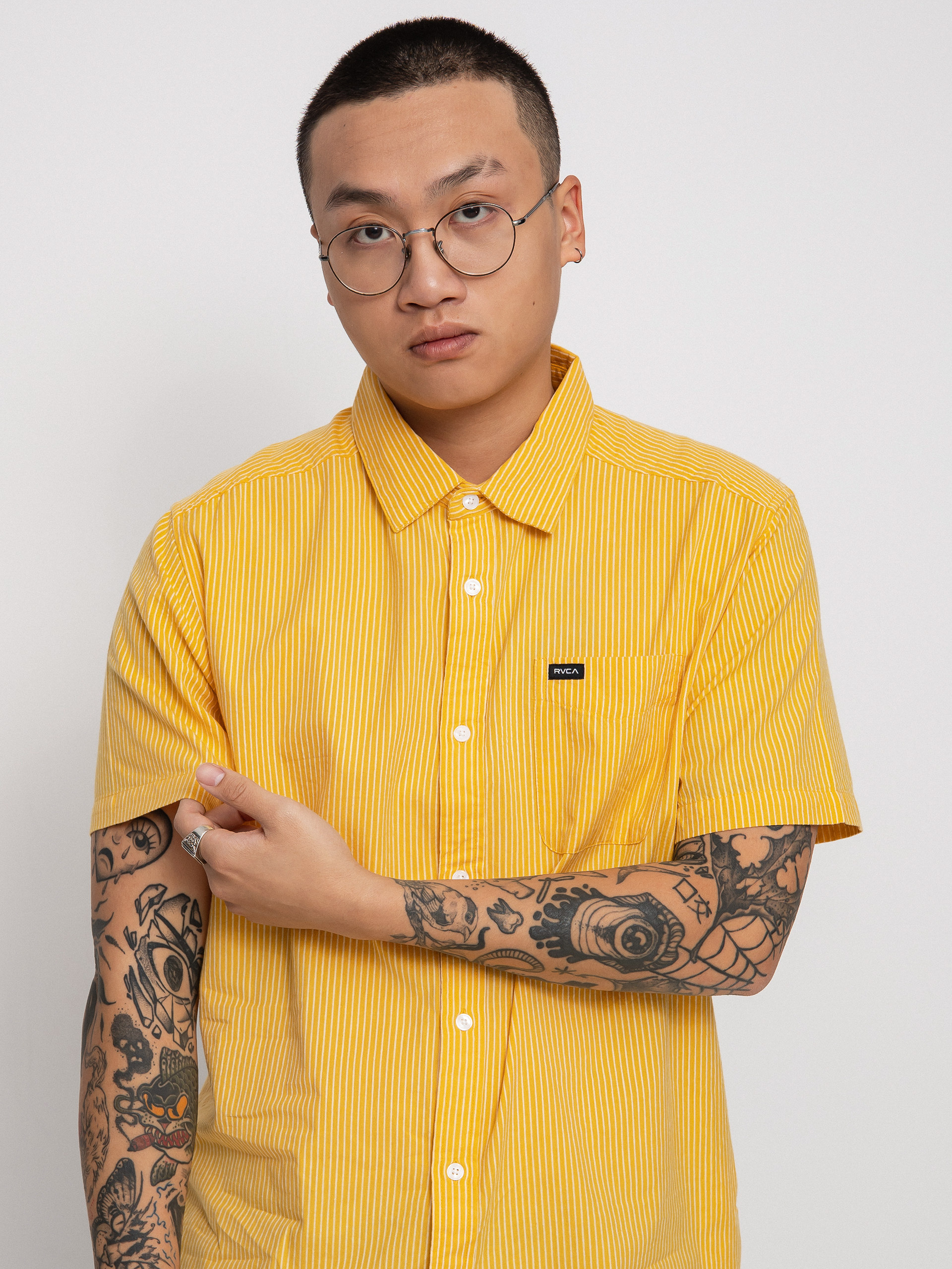 Cămașă RVCA Endless Seersucker (vintage gold)