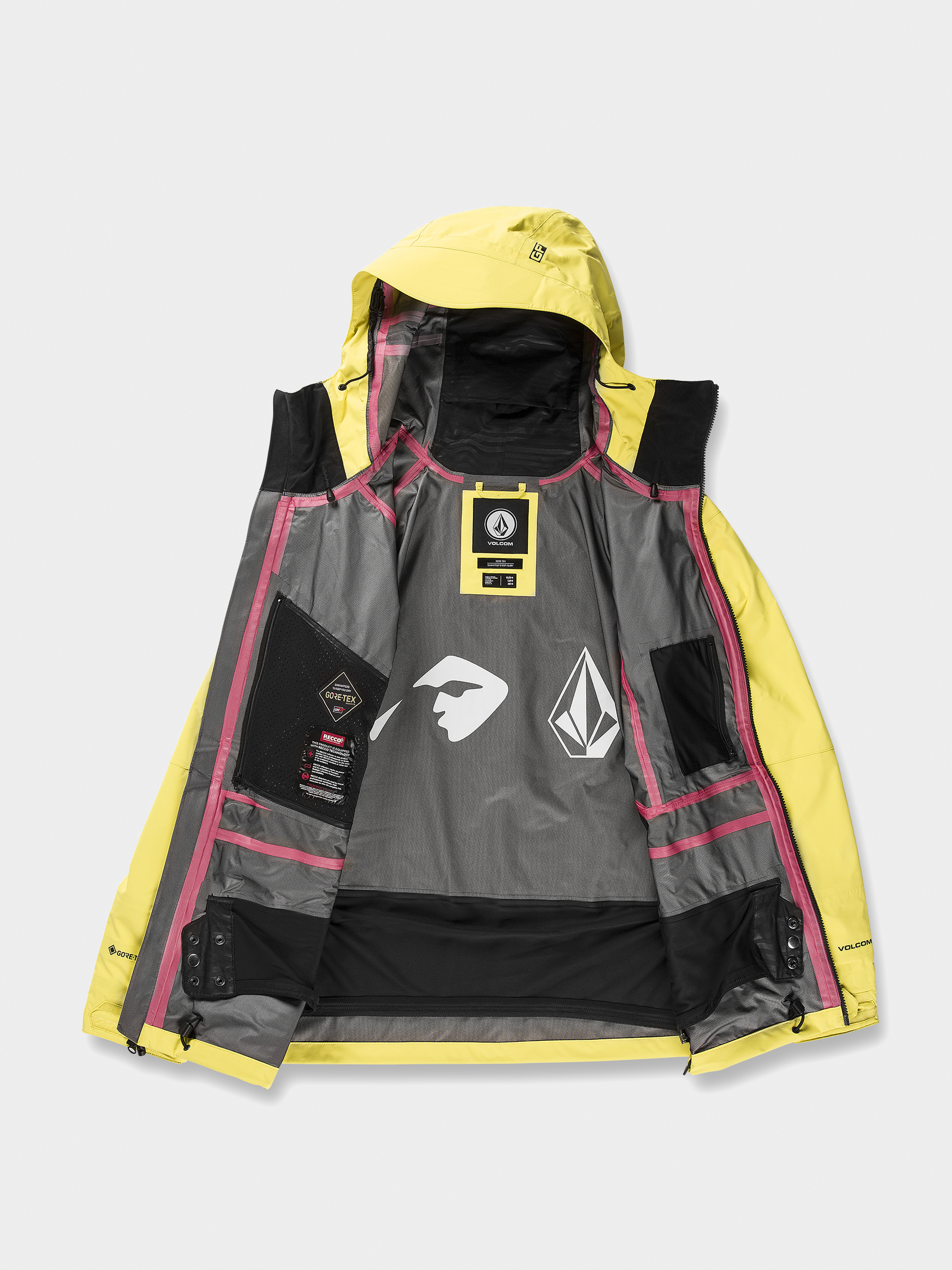 Pentru bărbați Geacă de snowboard Volcom Guide Gore Tex (citron)