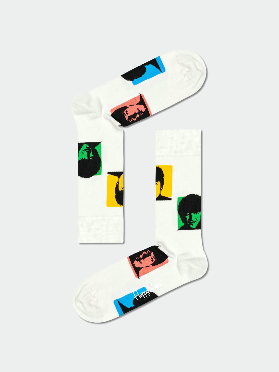 Șosete Happy Socks The Beatles Silhouettes (white)