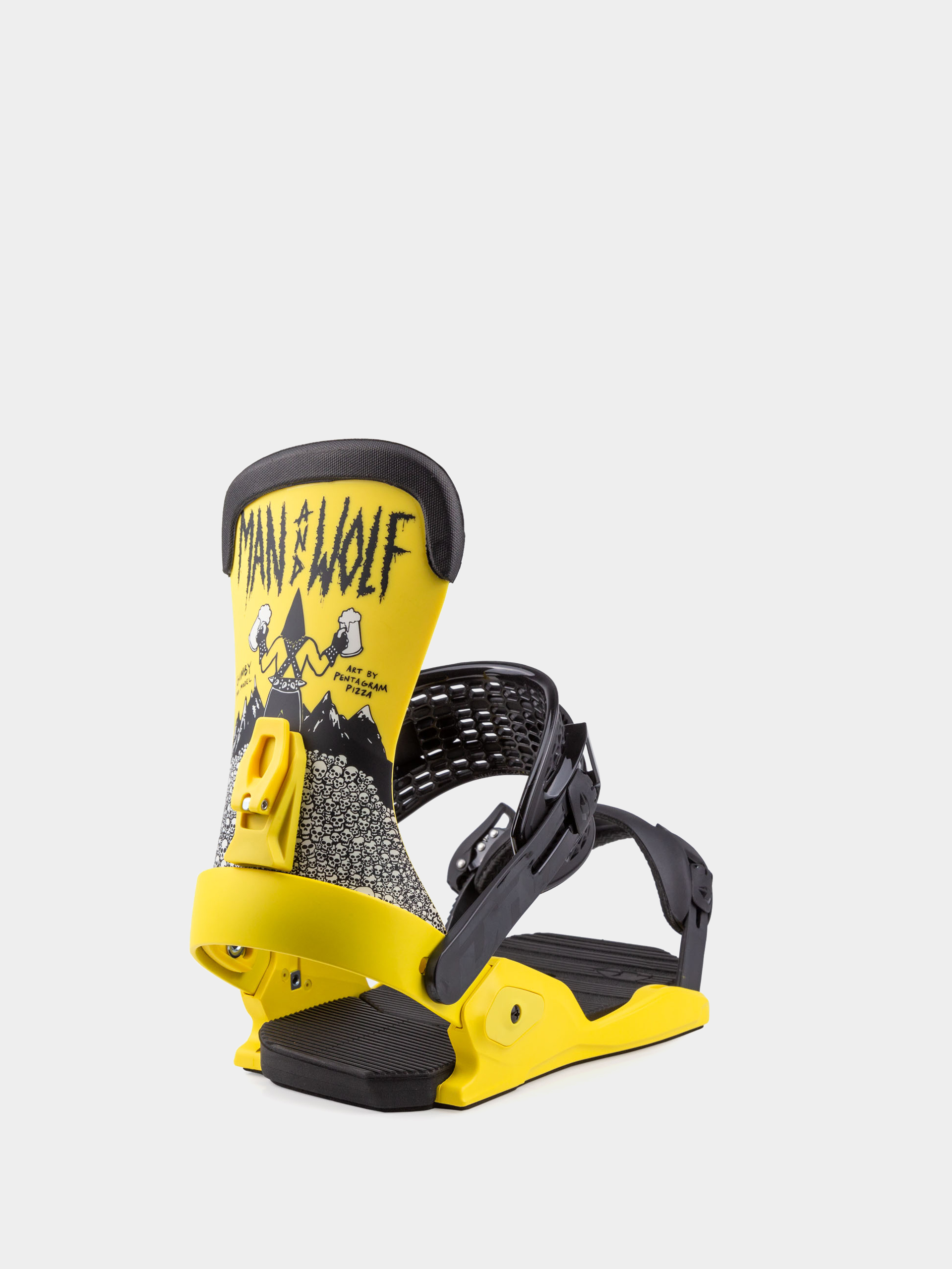 Pentru bărbați Legături pentru snowboard Drake Fifty Man&Wolf (yellow)