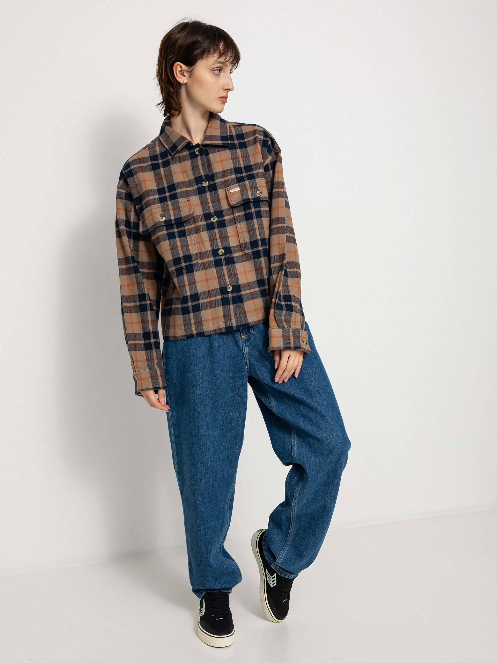 Cămașă Brixton Bowery Flannel Ls Wmn (pine bark)