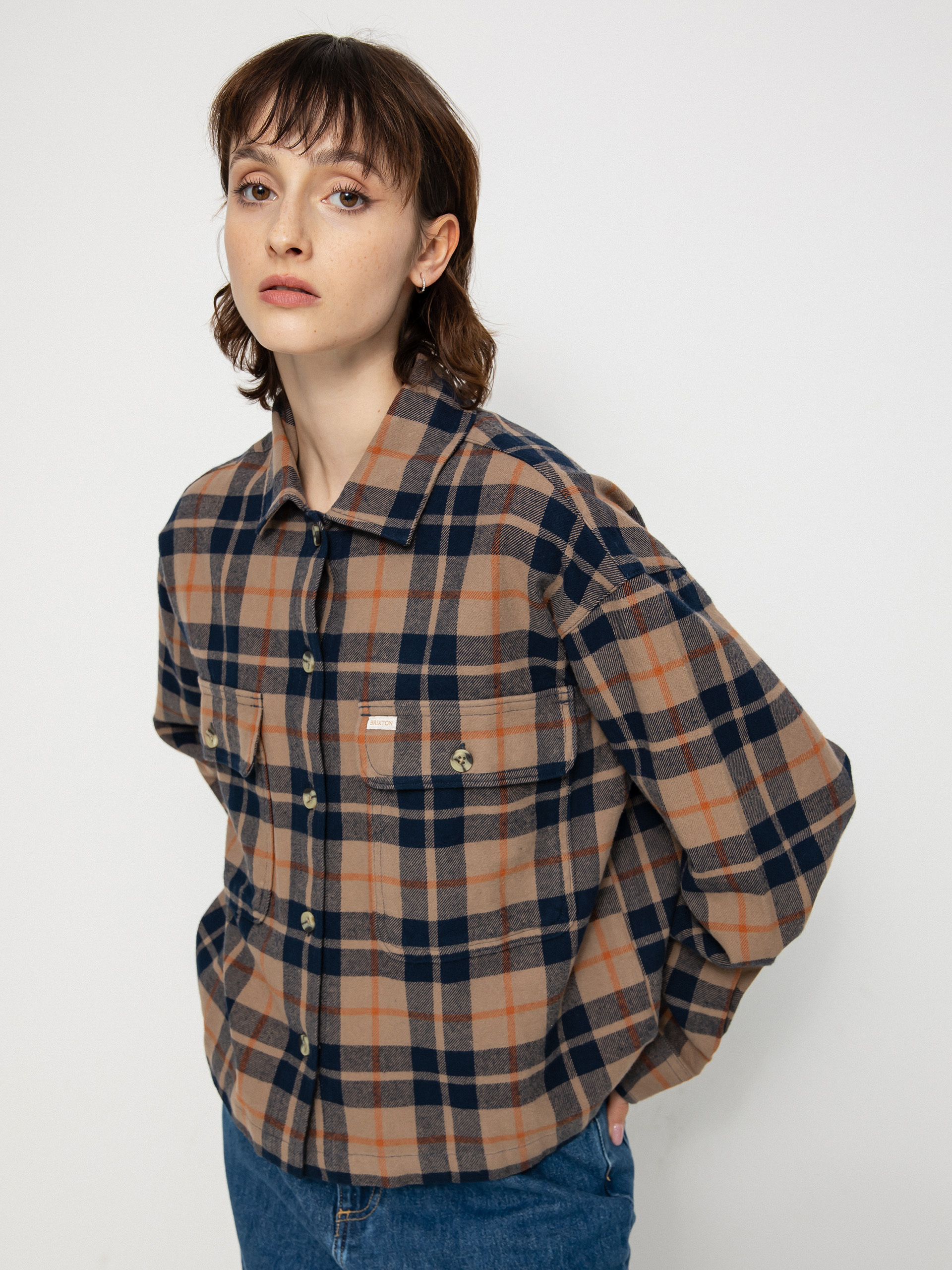 Cămașă Brixton Bowery Flannel Ls Wmn (pine bark)