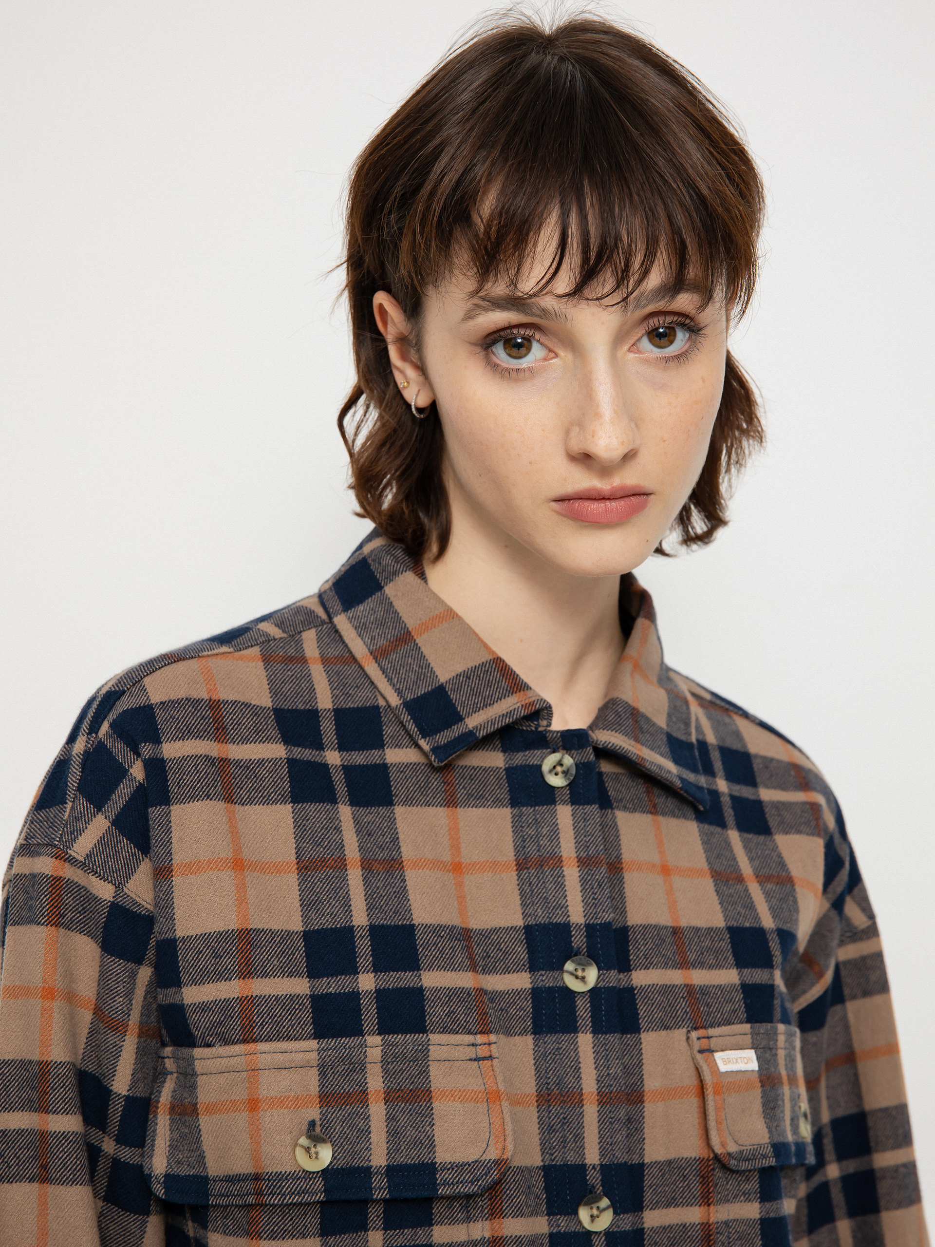 Cămașă Brixton Bowery Flannel Ls Wmn (pine bark)